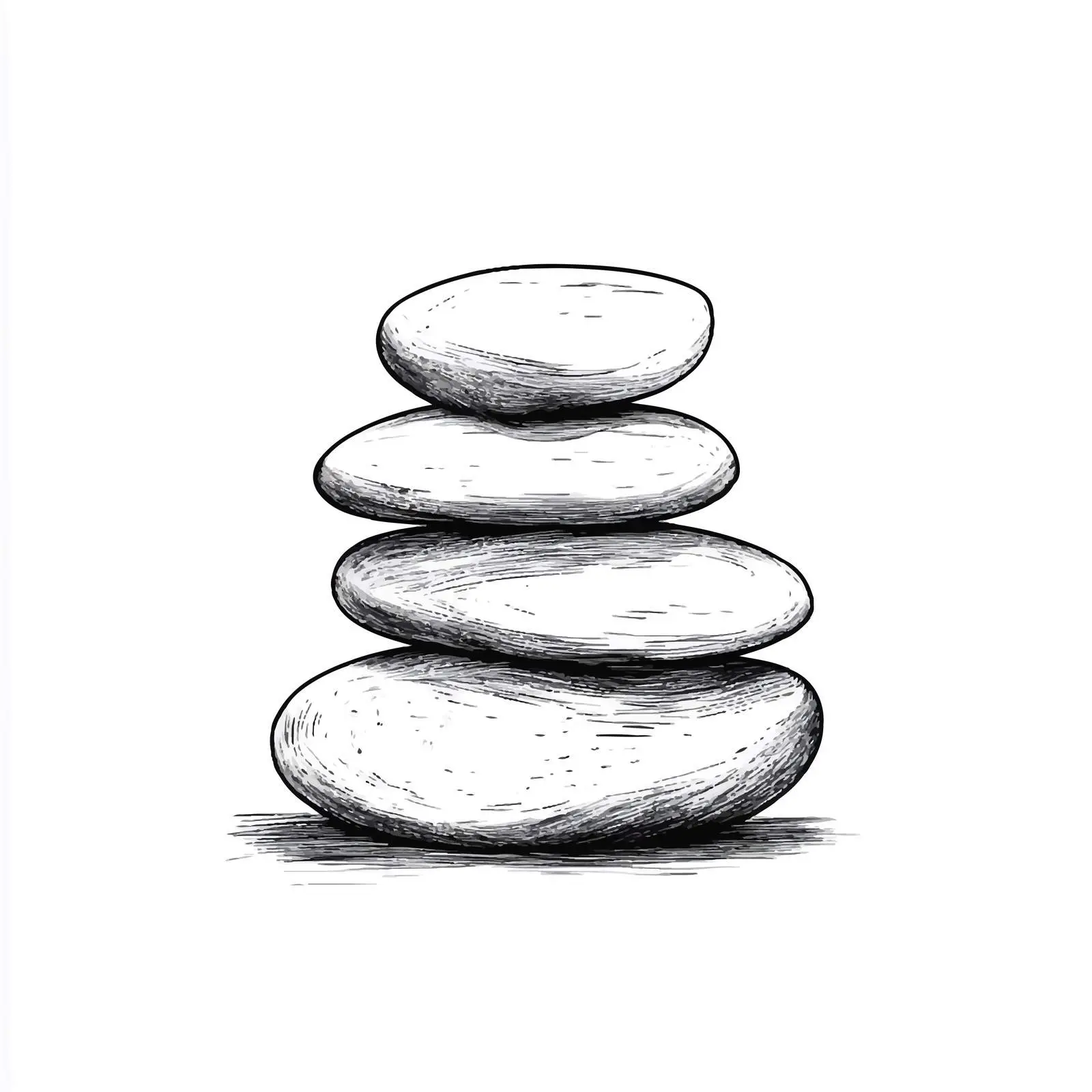 Hand Drawn Spa Stones Sketch Icon — free download from Dotvec