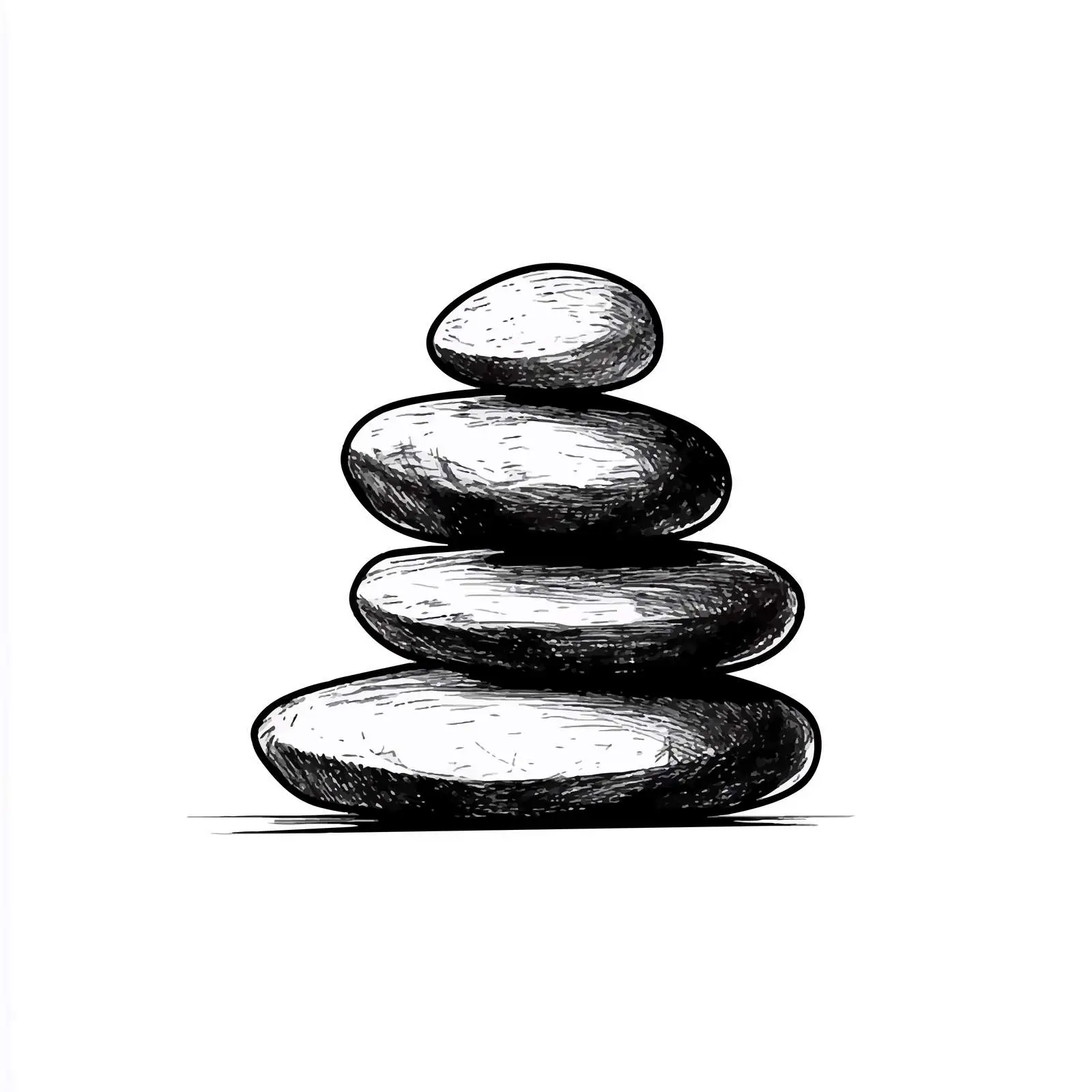 Hand Drawn Spa Stones Vector Illustration — free download from Dotvec