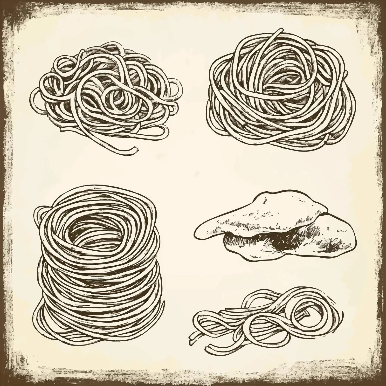 Hand Drawn Spaghetti Sketches Collection — free download from Dotvec