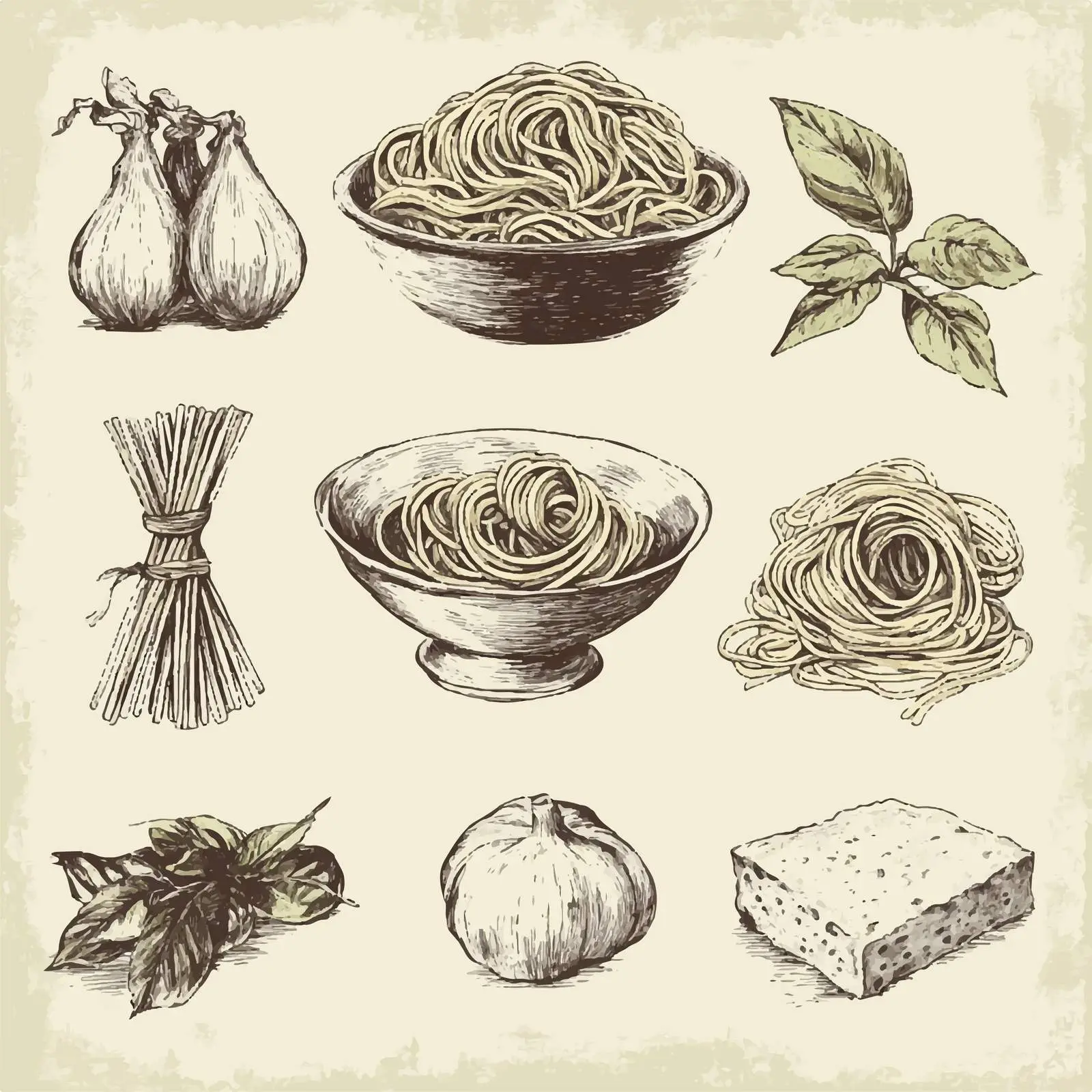 Hand Drawn Spaghetti Sketches Collection — free download from Dotvec