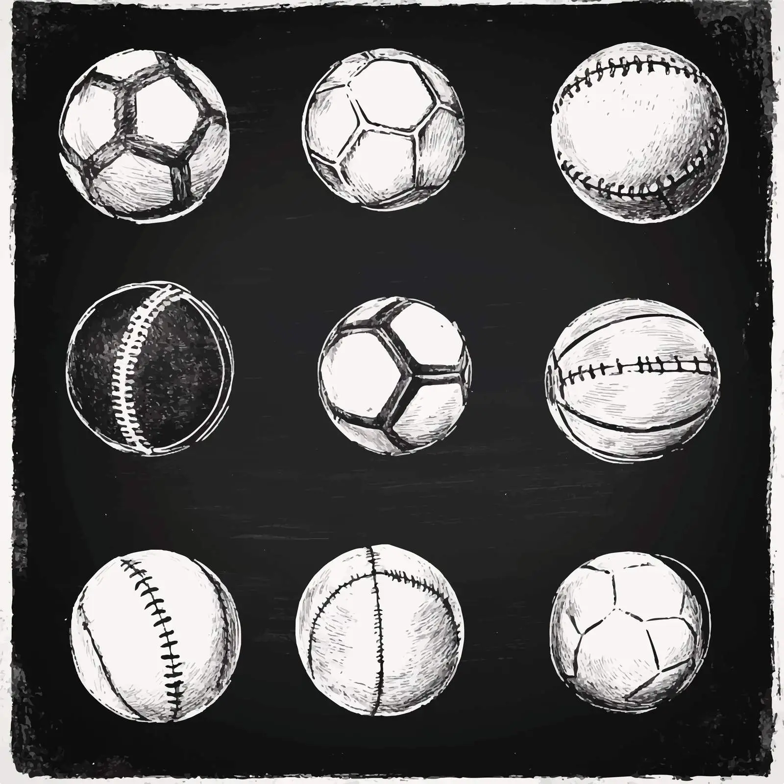 Hand-Drawn Sport Balls Sketches Collection — free download from Dotvec