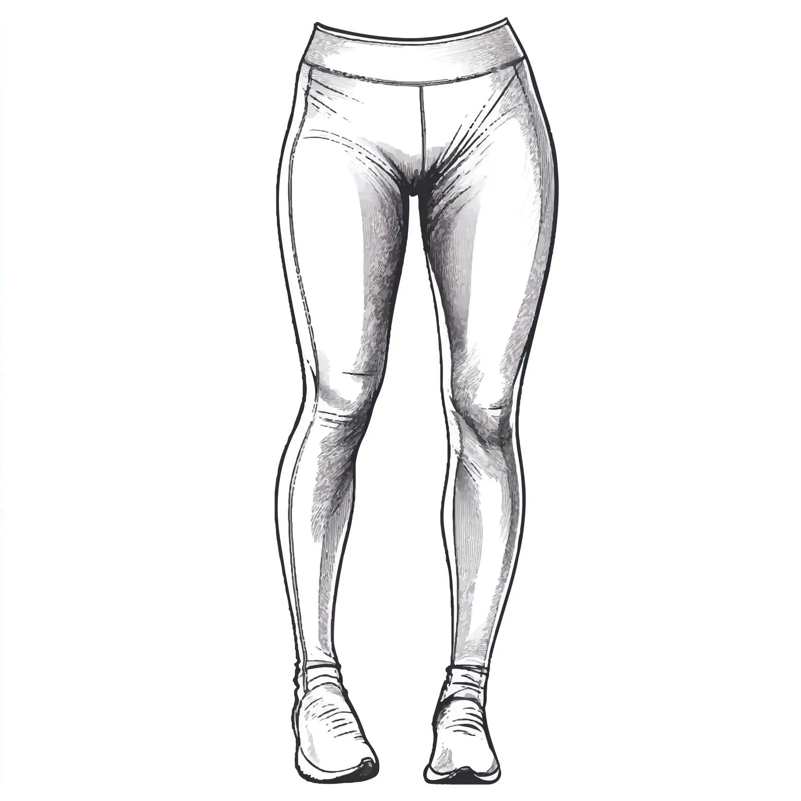 Hand-Drawn Sport Leggings Sketch on White Background — free download from Dotvec