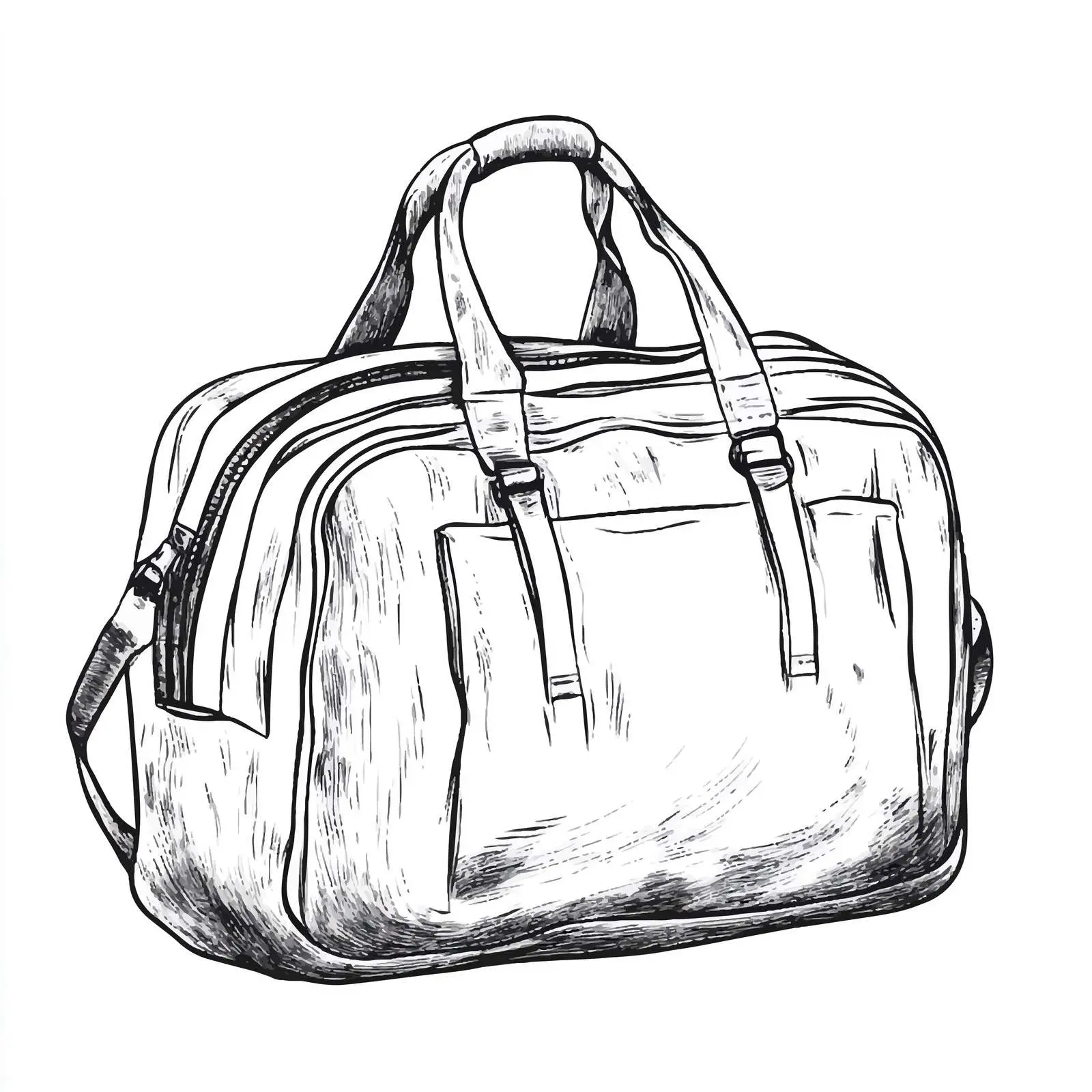 Hand-Drawn Sports Bag Sketch on White Background — free download from Dotvec