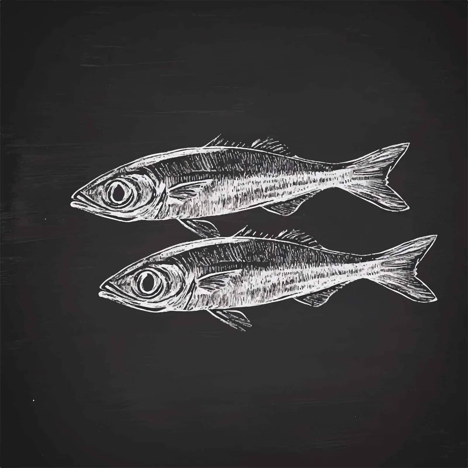 Hand-Drawn Sprats Sketch Symbol on Chalkboard — free download from Dotvec