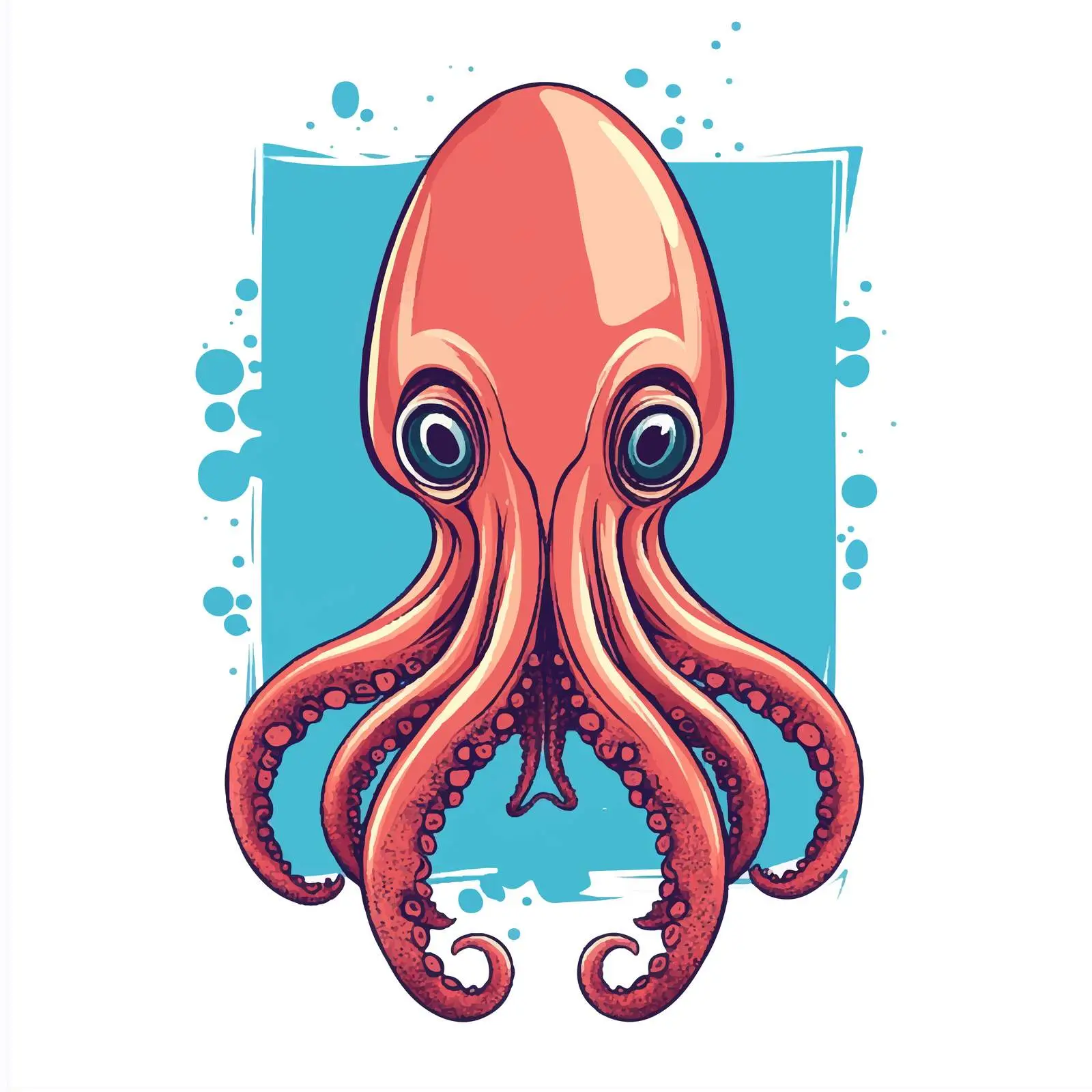 Hand-Drawn Squid Illustration on White Background — free download from Dotvec