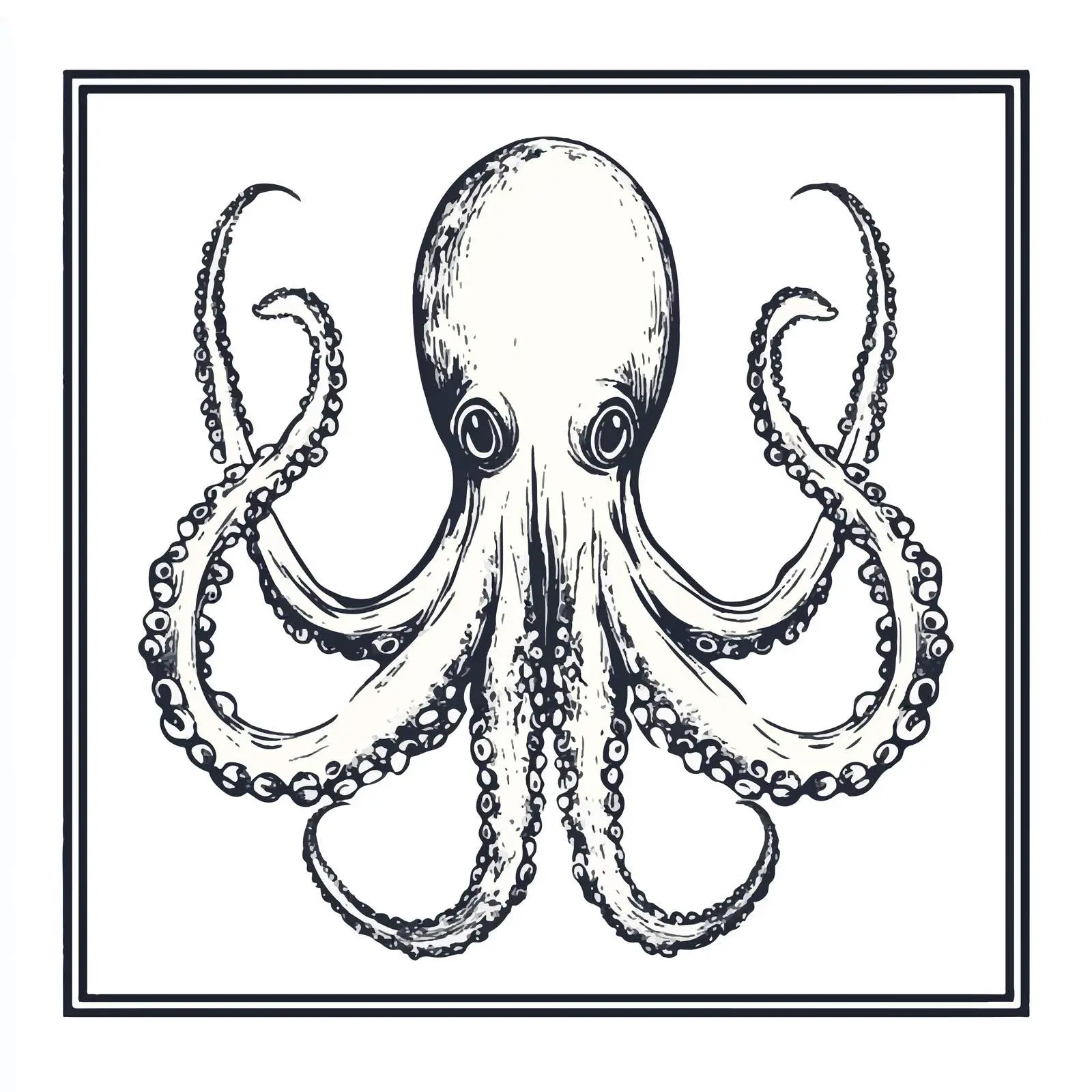 Hand-Drawn Squid on White Background — free download from Dotvec