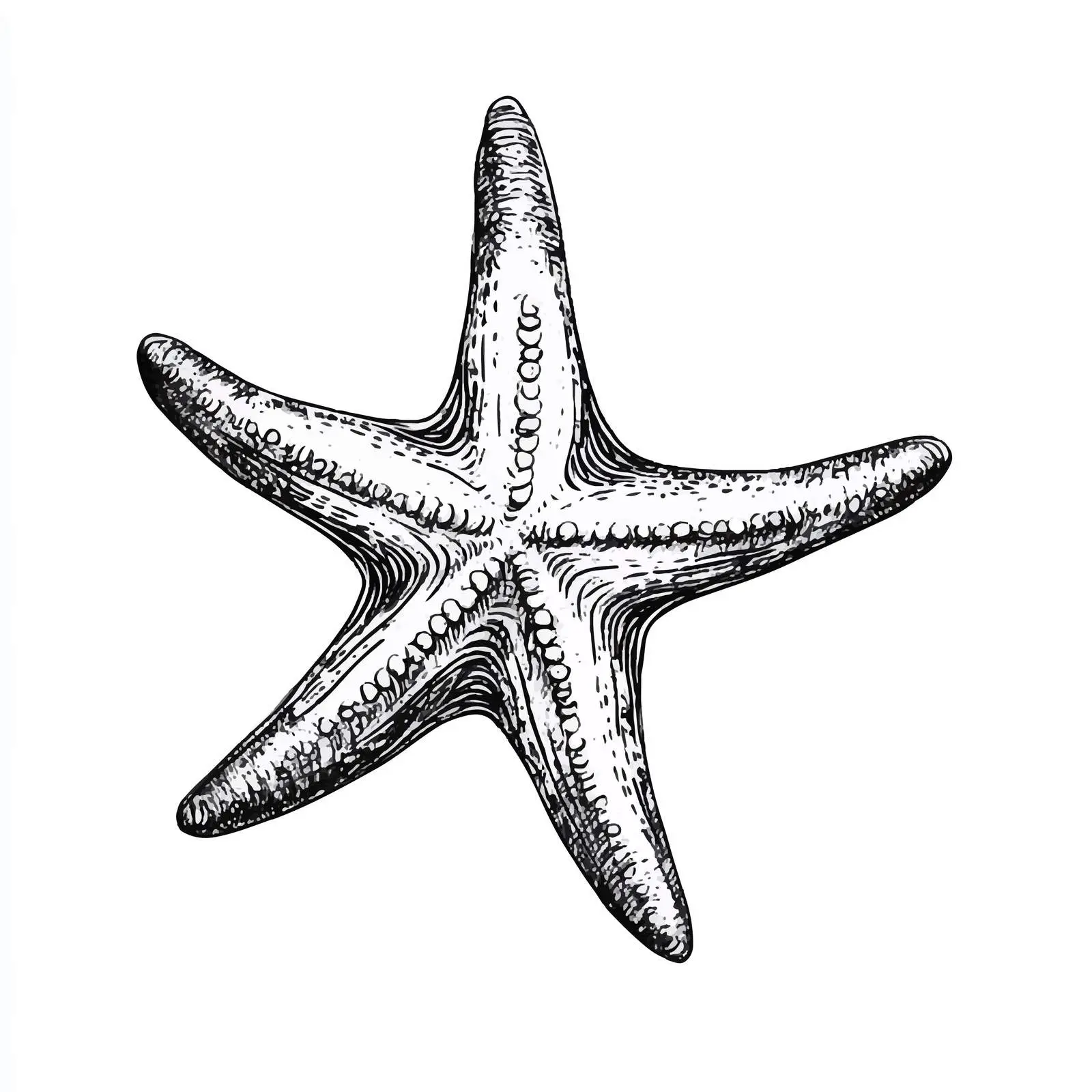 Hand Drawn Starfish Sketch Vector Art — free download from Dotvec