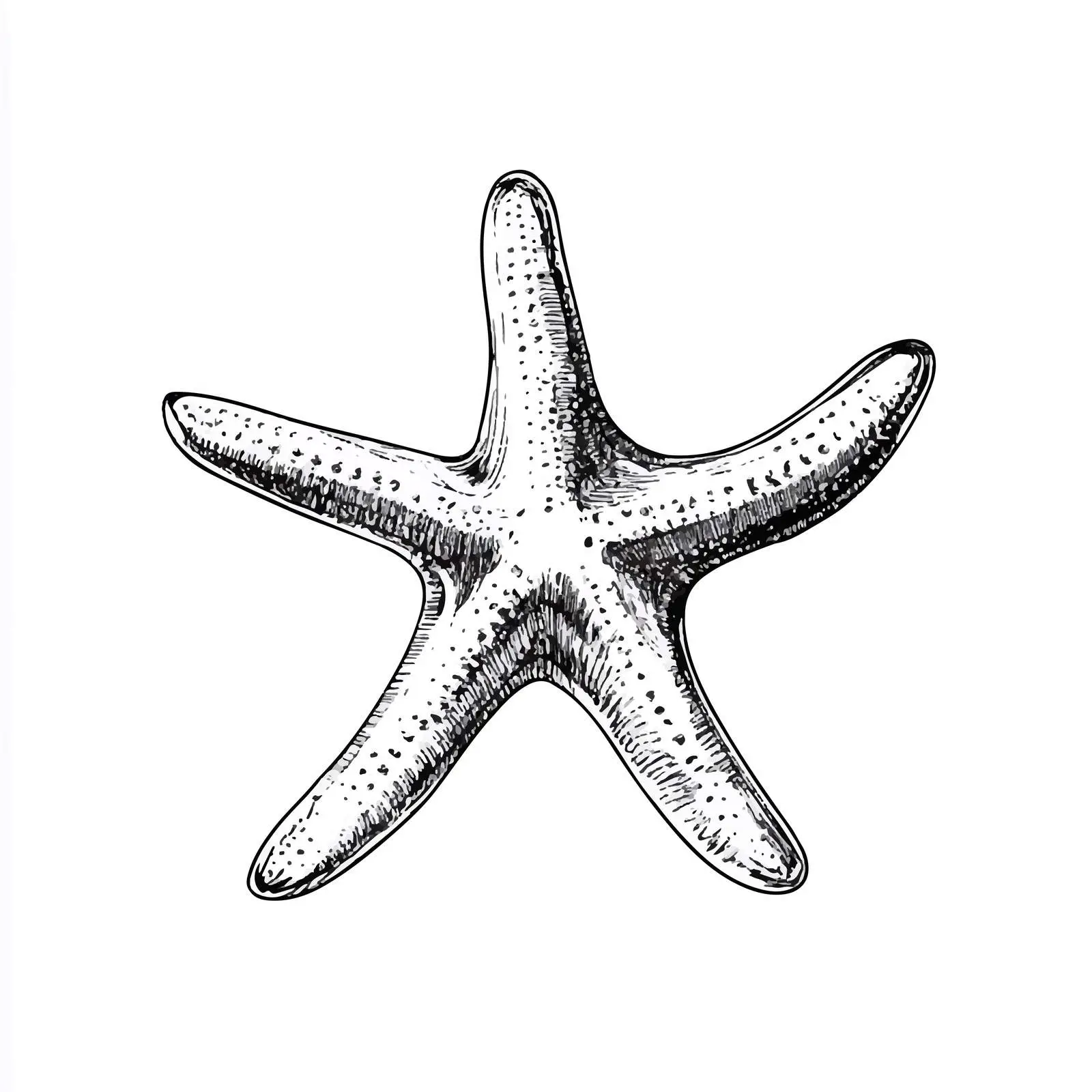 Hand Drawn Starfish Sketch Vector Design — free download from Dotvec