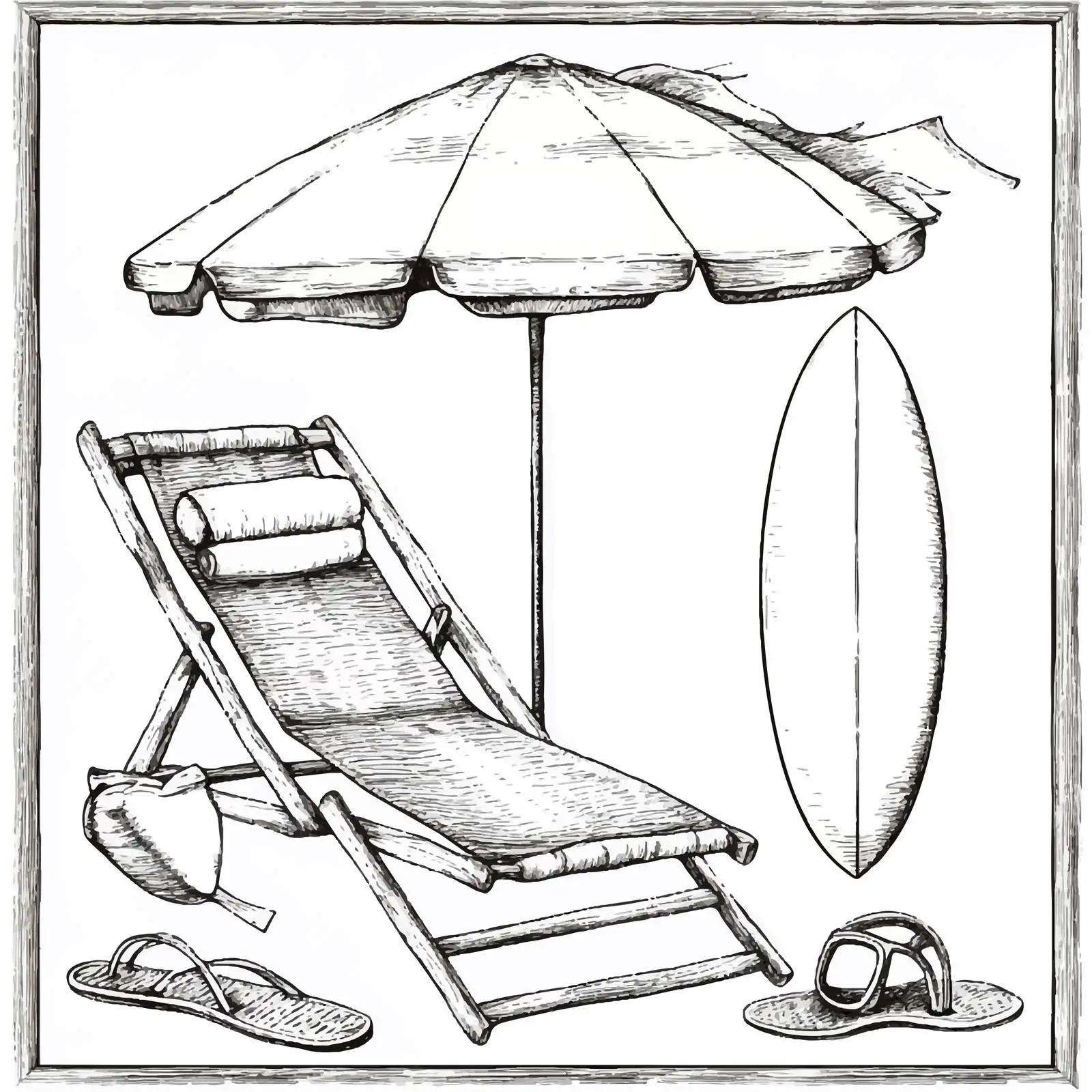Vintage Hand-Drawn Summer Vacation Sketches — free download from Dotvec