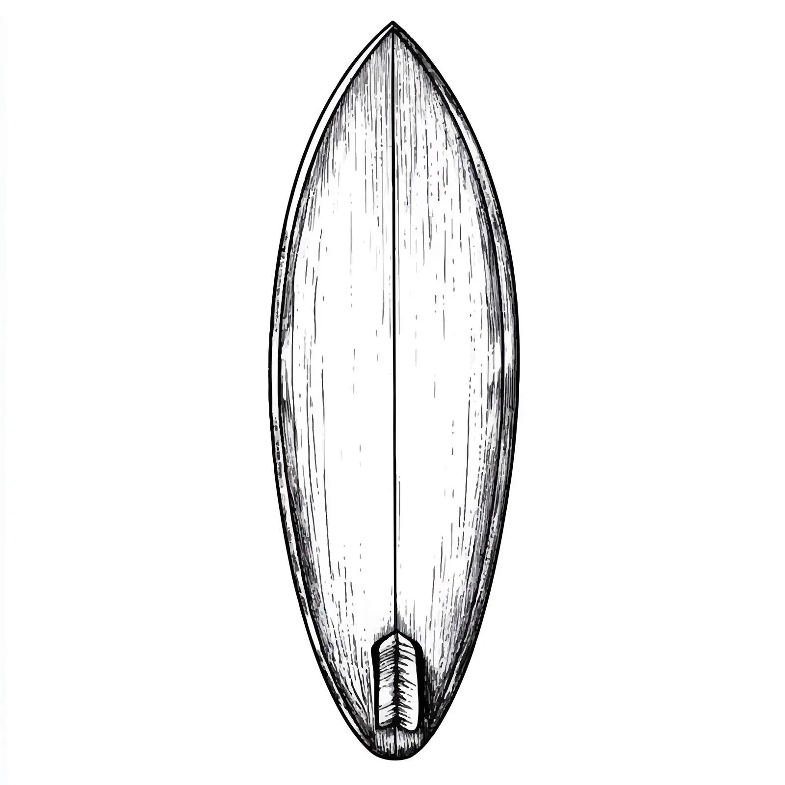 Hand Drawn Surfboard Sketch on White Background — free download from Dotvec