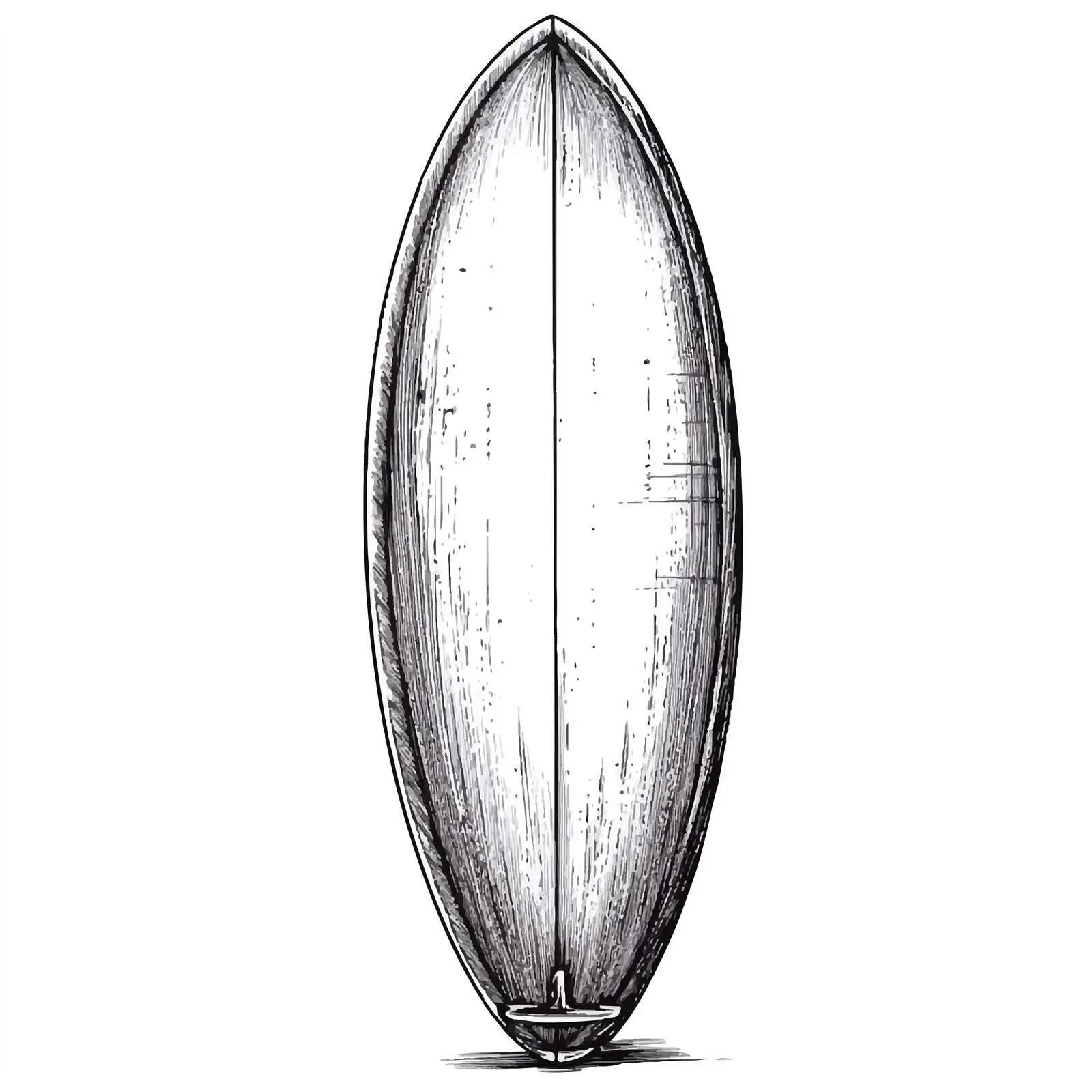 Hand-Drawn Surfboard Sketch Symbol — free download from Dotvec