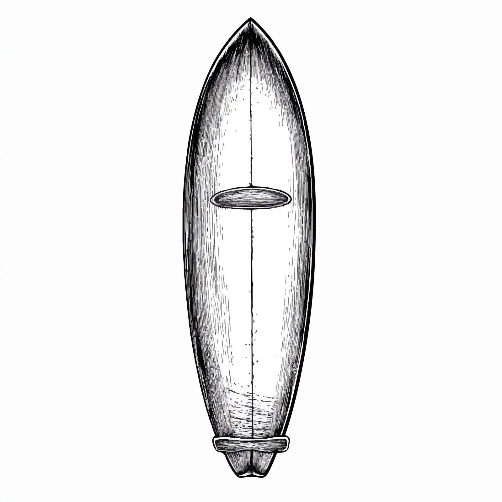 Hand Drawn Surfboard Sketch Symbol — free download from Dotvec
