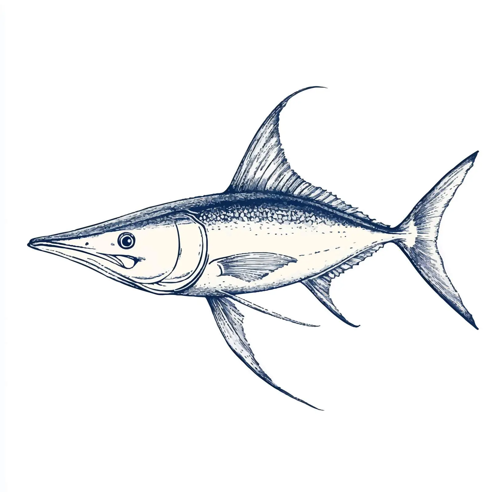 Hand-Drawn Swordfish Sketch Illustration — free download from Dotvec