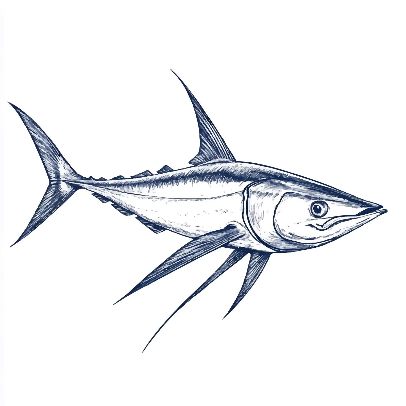 Hand-Drawn Swordfish Sketch - Isolated Design — free download from Dotvec