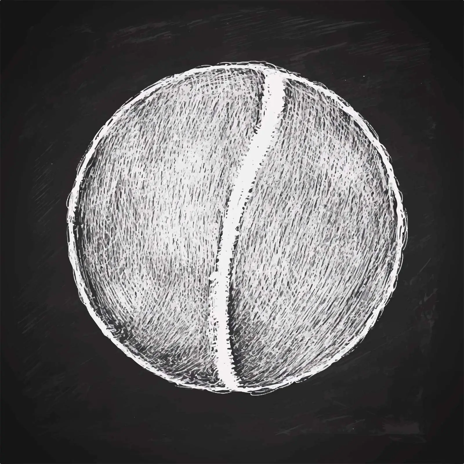 Hand Drawn Tennis Ball Sketch on Chalkboard — free download from Dotvec