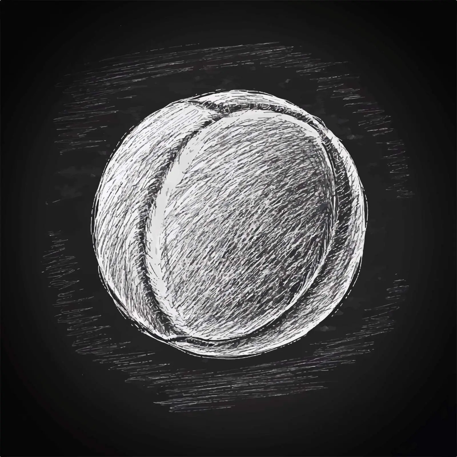 Hand Drawn Tennis Ball Sketch on Chalkboard — free download from Dotvec