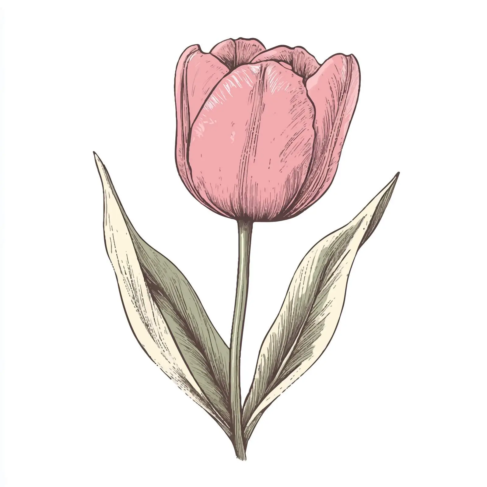 Isolated Hand Drawn Tulip Flower Sketch — free download from Dotvec