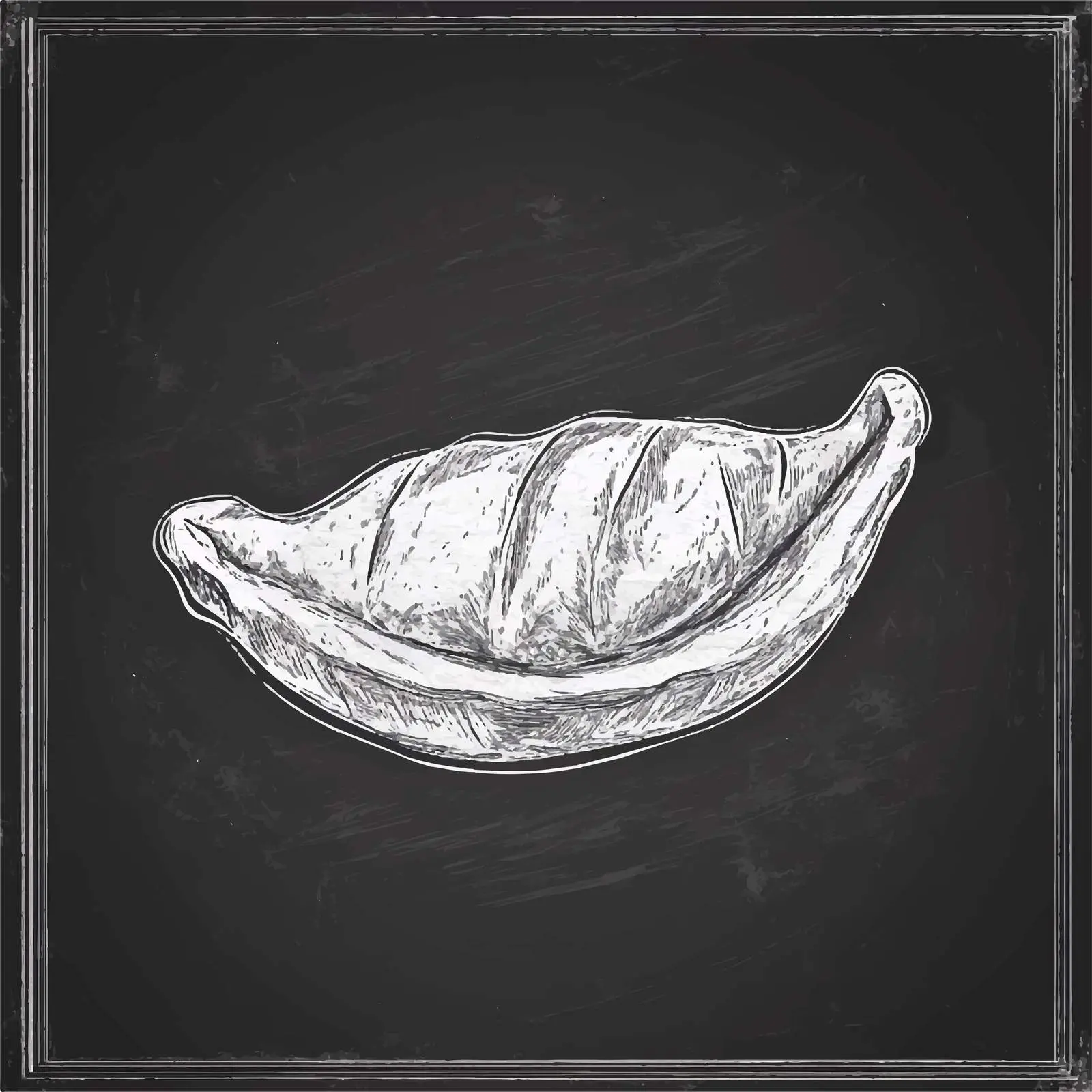 Hand Drawn Turkey Pide Sketch on Chalkboard — free download from Dotvec