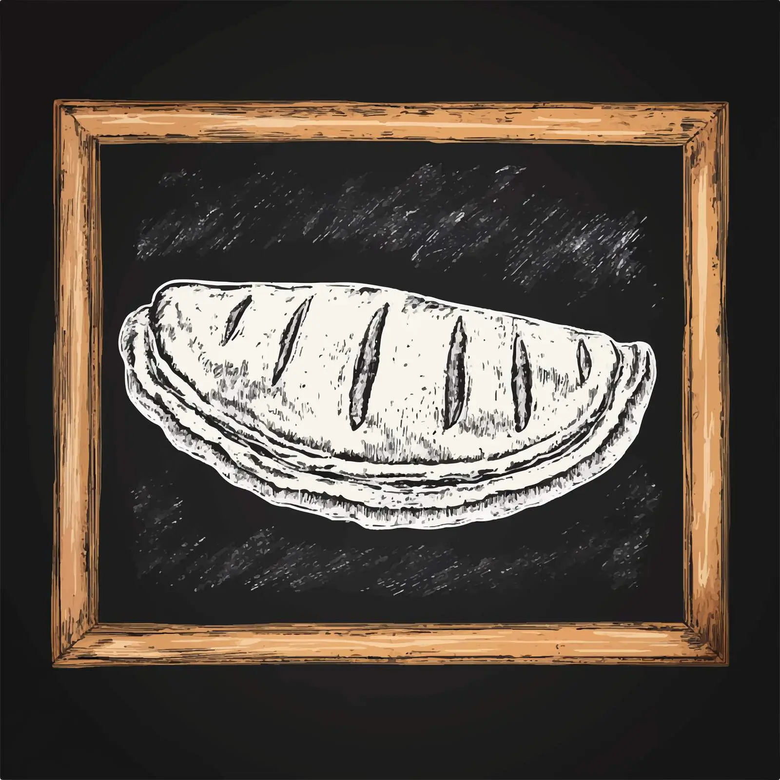 Hand Drawn Turkey Pide Chalkboard Sketch — free download from Dotvec