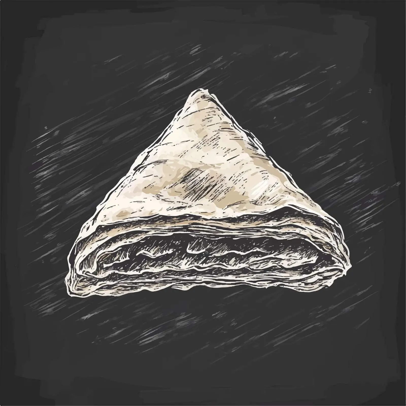 Hand Drawn Turkish Baklava Sketch on Chalkboard — free download from Dotvec