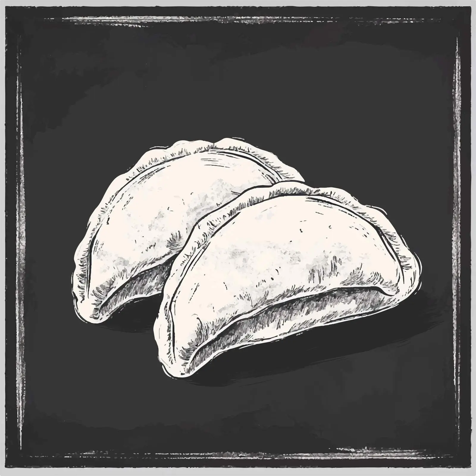 Hand-Drawn Turkish Borek Sketch on Chalkboard – free traditional dish image from Dotvec