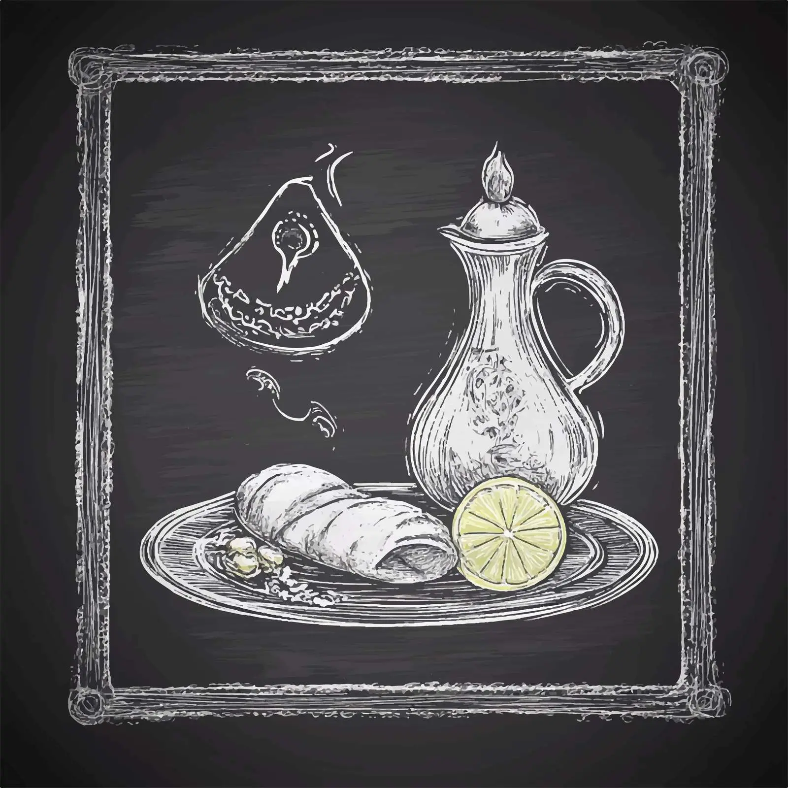 Hand-Drawn Turkish Lahmajun Sketch Art — free download from Dotvec