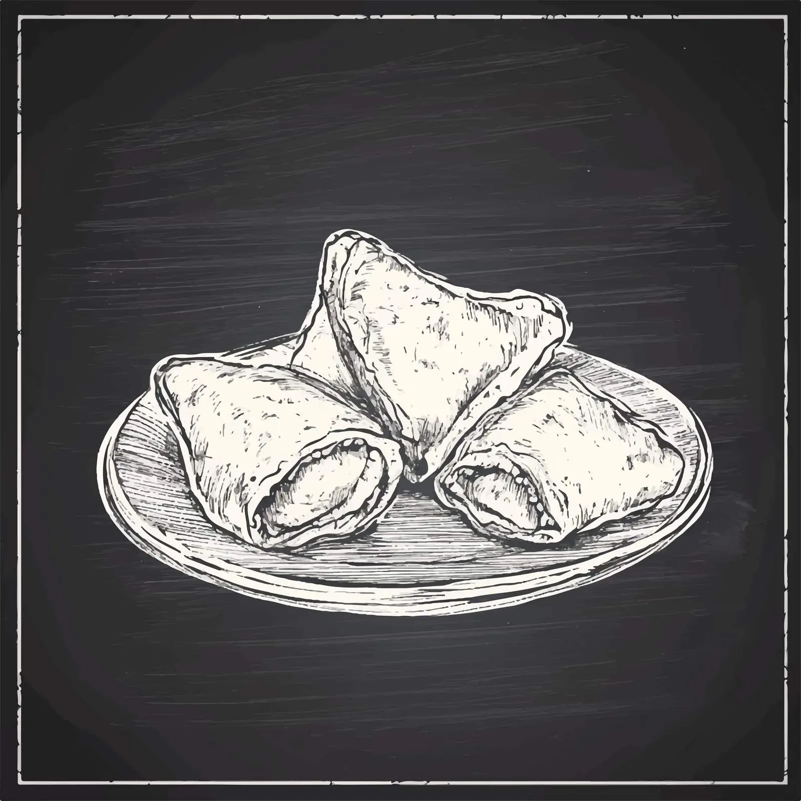 Hand Drawn Turkish Simit Sketch on Chalkboard — free download from Dotvec