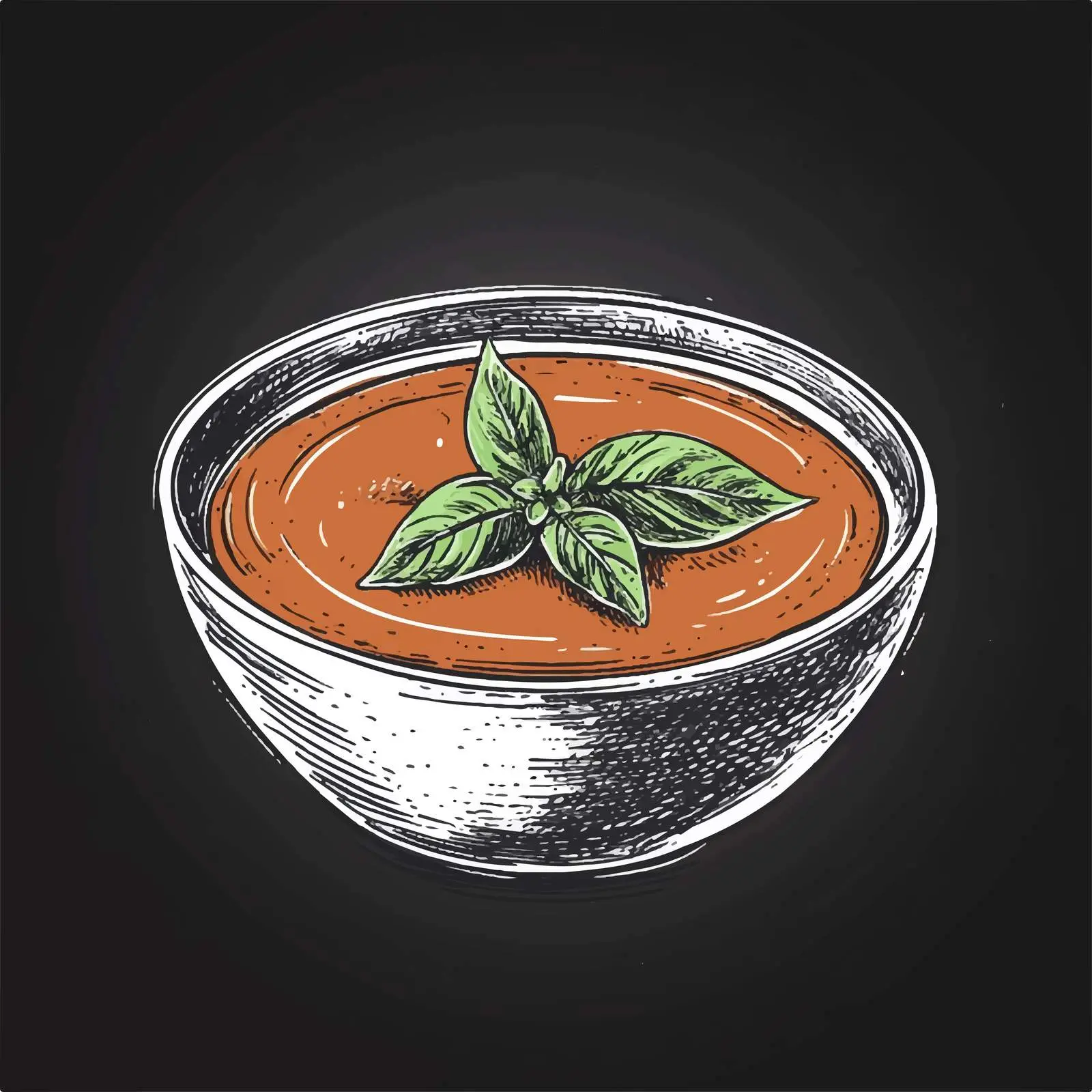 Hand Drawn Turkish Soup Sketch on Chalkboard – free traditional cuisine image from Dotvec