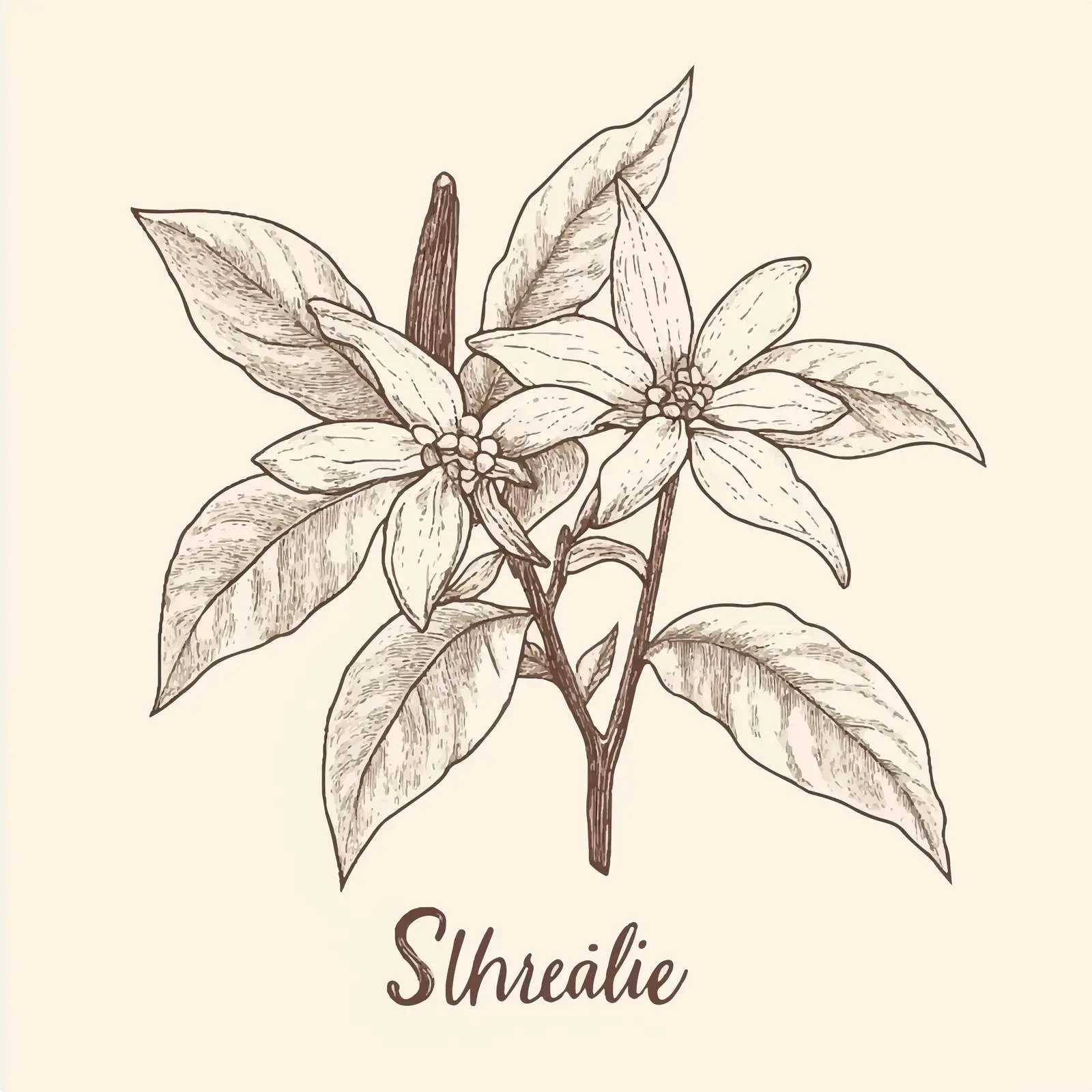 Hand Drawn Vanilla Herbs and Spices Vector — free download from Dotvec