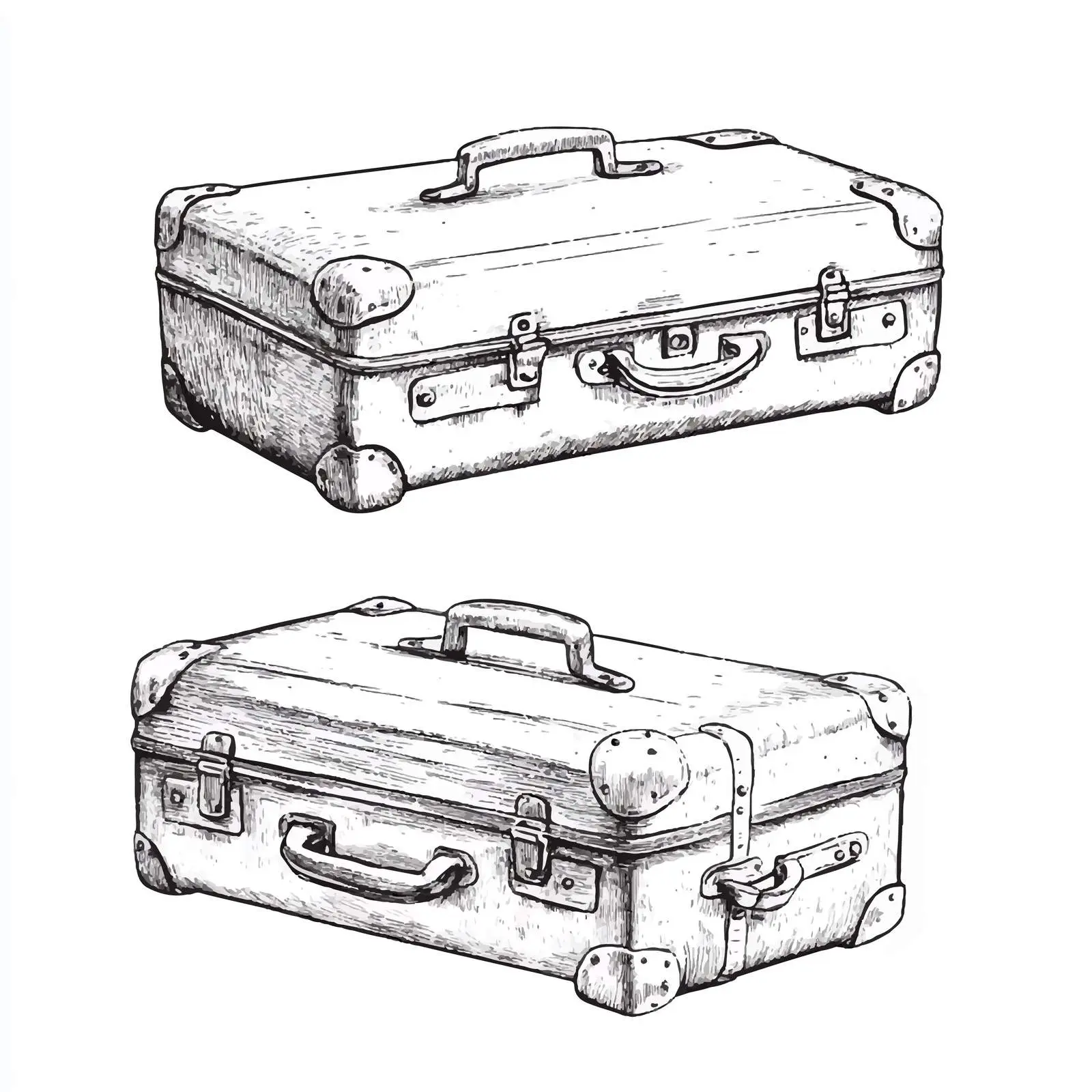Vintage Hand-Drawn Suitcase Sketch Illustration — free download from Dotvec