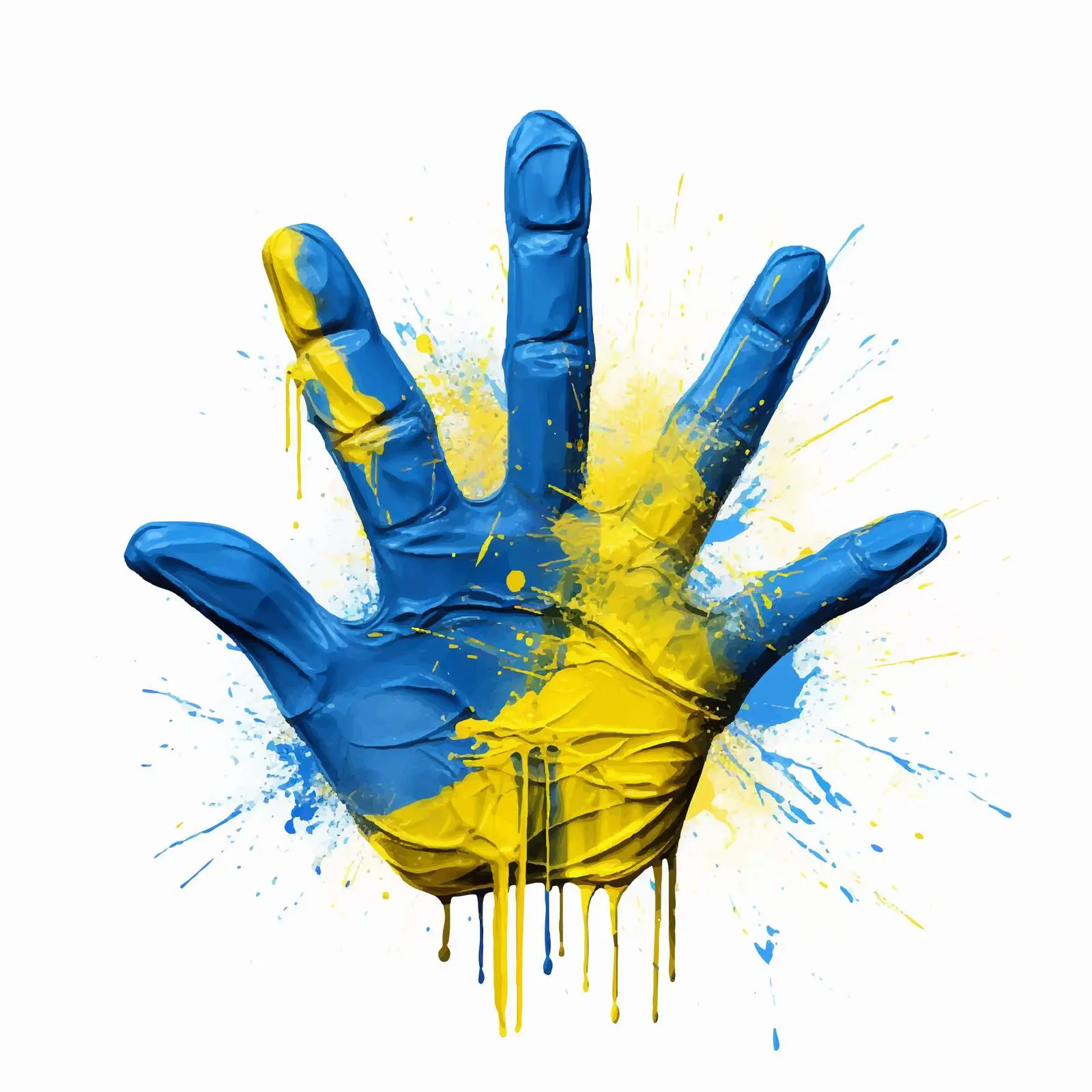 Hand-Drawn Ukrainian Flag with Peace Message — free download from Dotvec