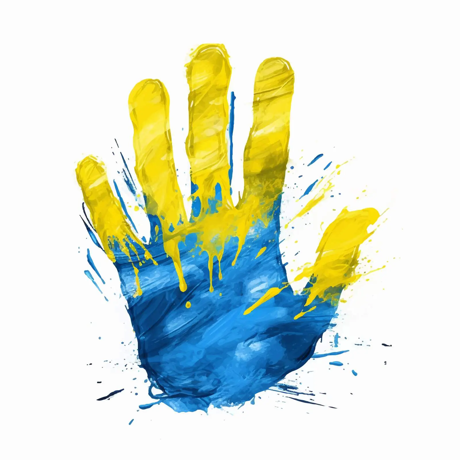 Hand-Drawn Ukrainian Flag Art with No War Message — free download from Dotvec