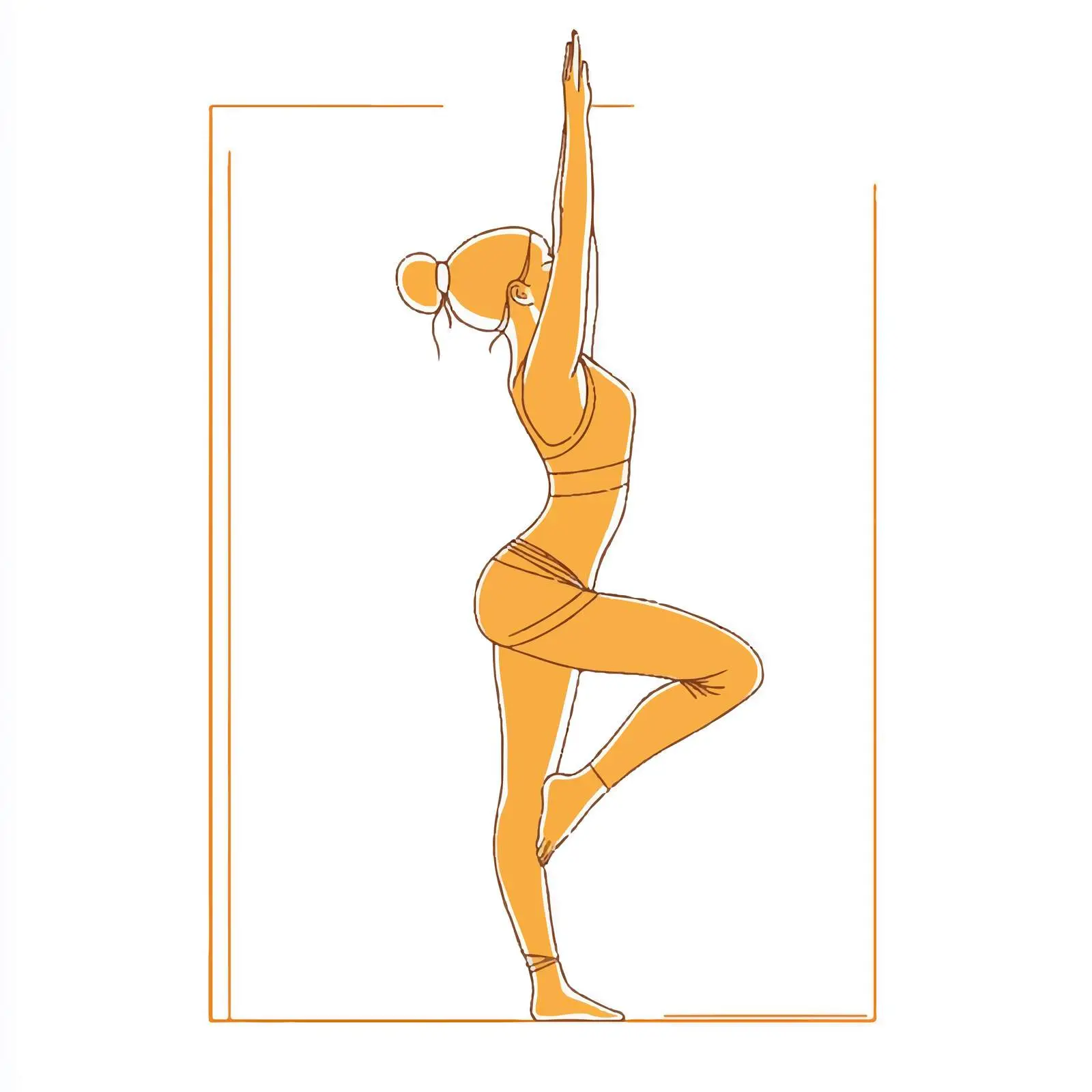 Woman Practicing Yoga Stretching Exercise Vector Art — free download from Dotvec