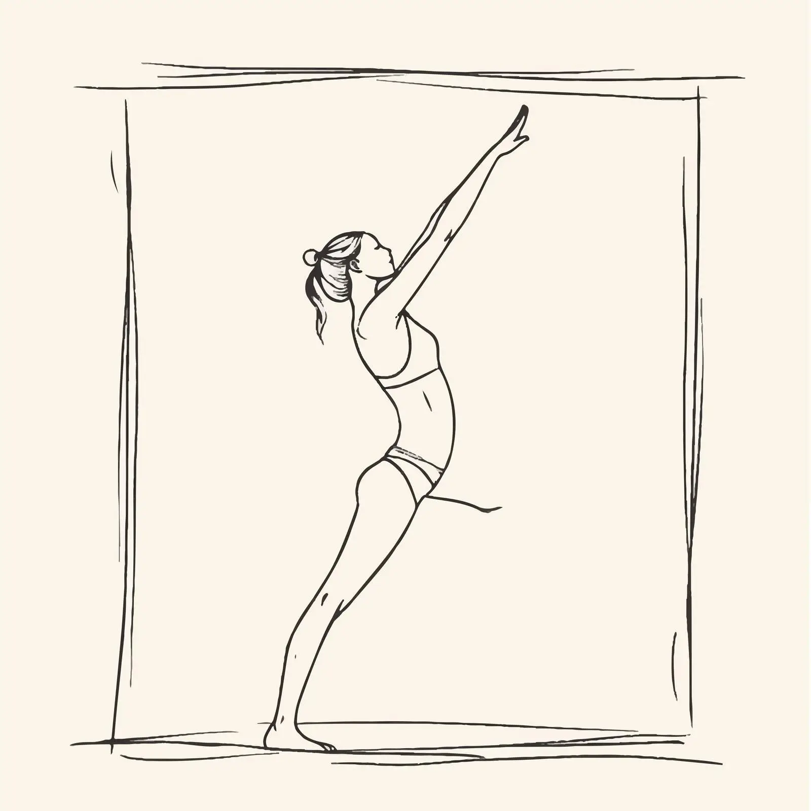 Woman Practicing Yoga Stretching Exercise Vector — free download from Dotvec