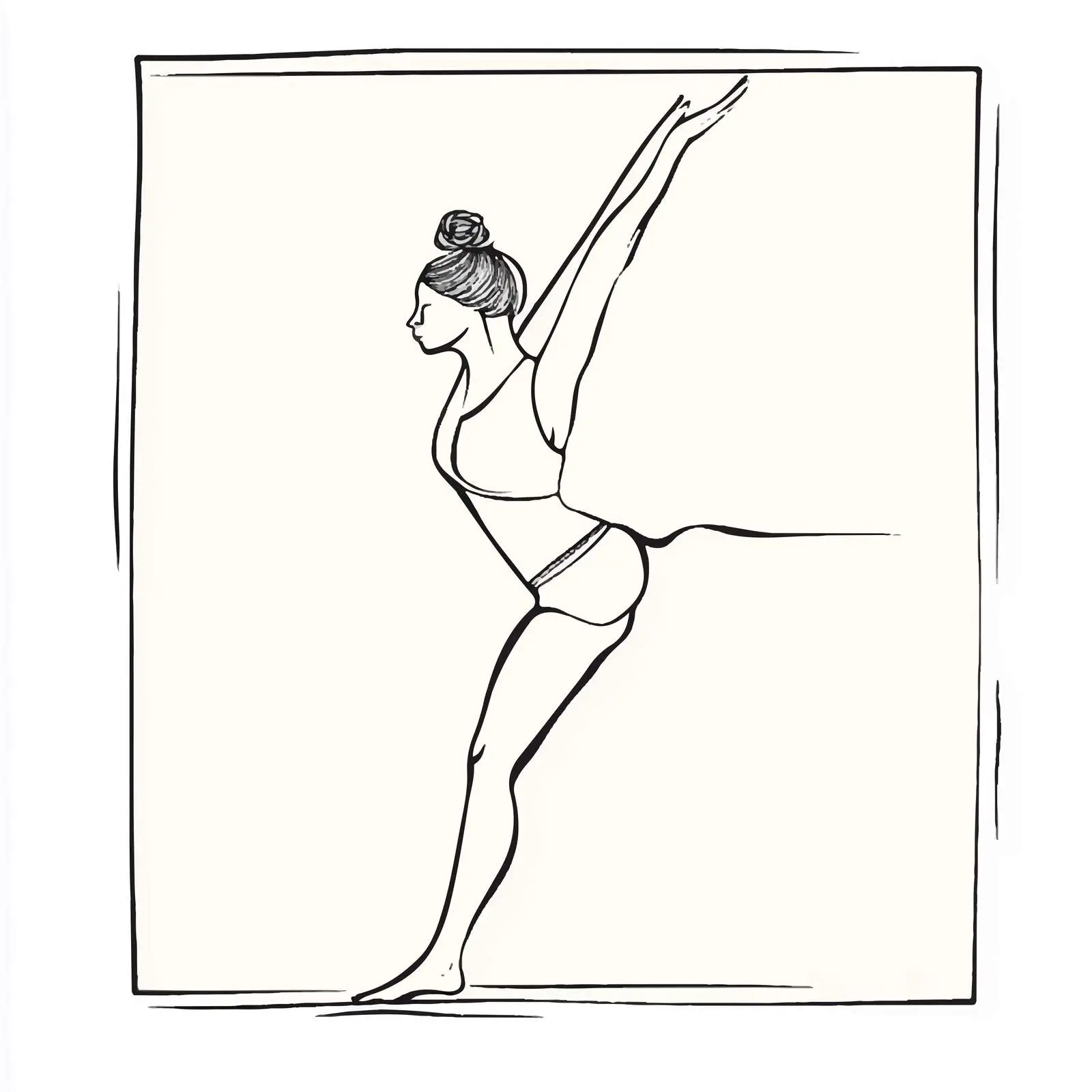 Woman Practicing Yoga Stretching Exercise Vector Art — free download from Dotvec