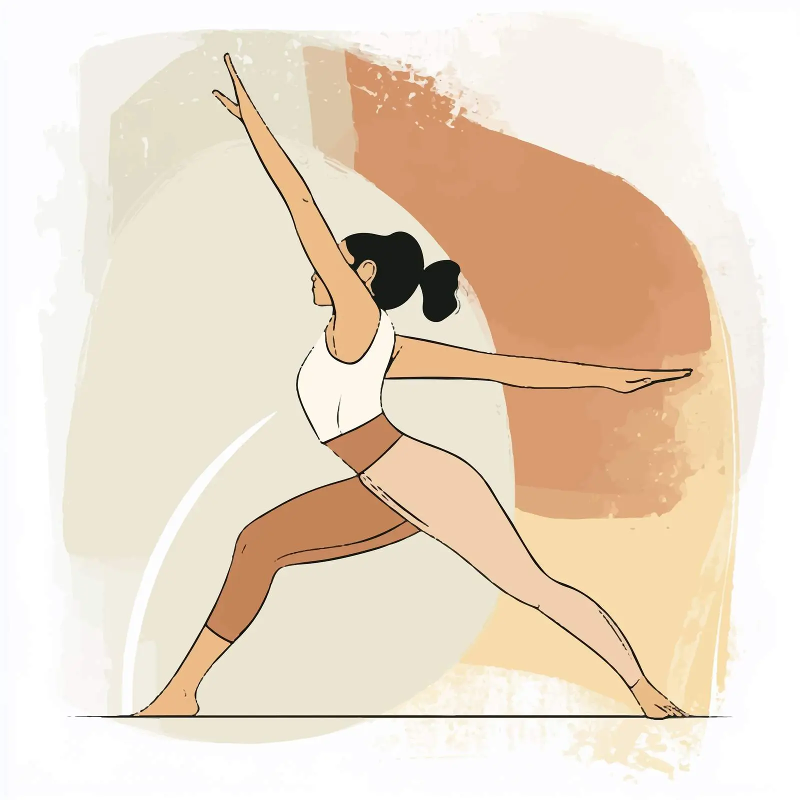 Hand-Drawn Woman Yoga Stretching Exercise Vector — free download from Dotvec