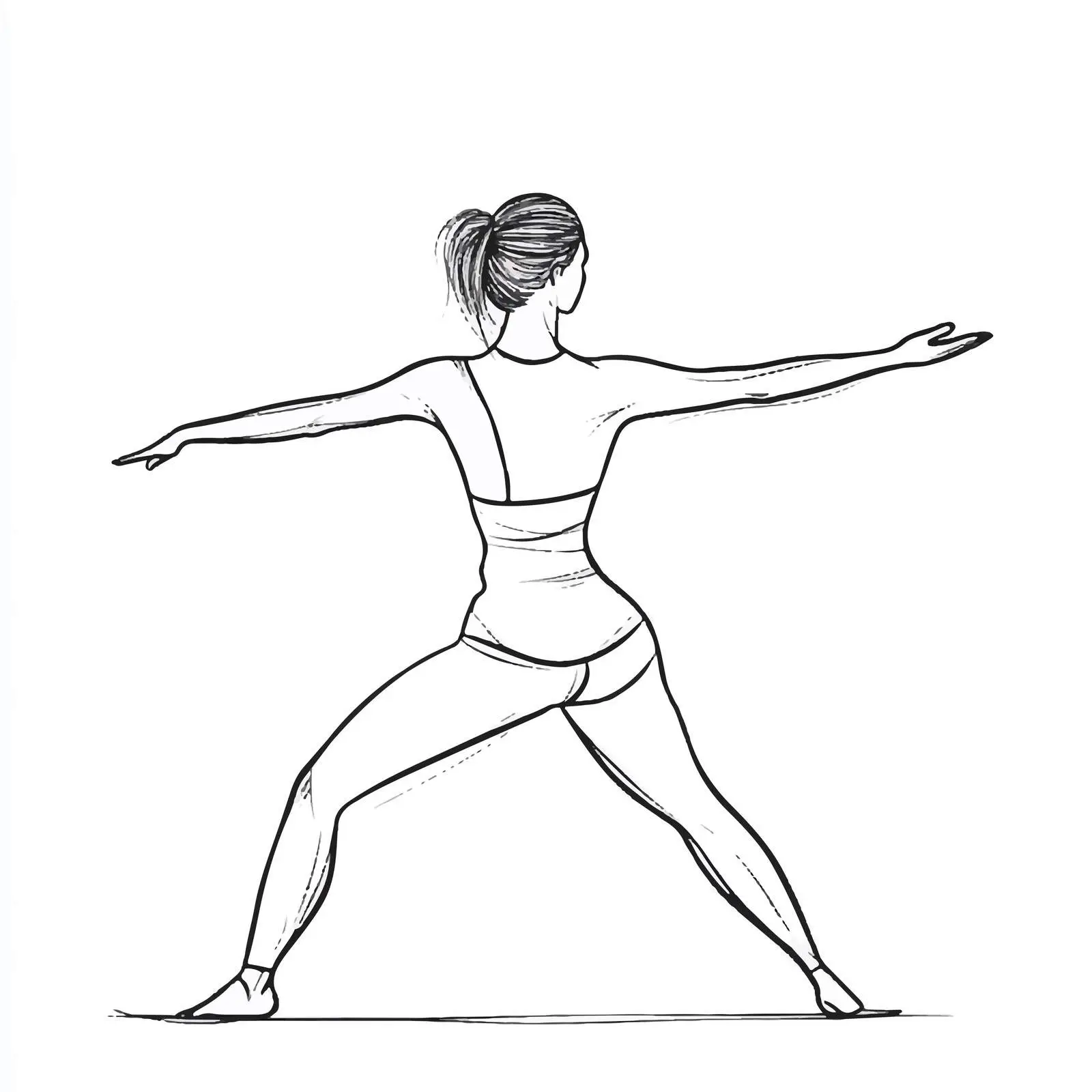Hand Drawn Woman Yoga Stretching Vector Design — free download from Dotvec