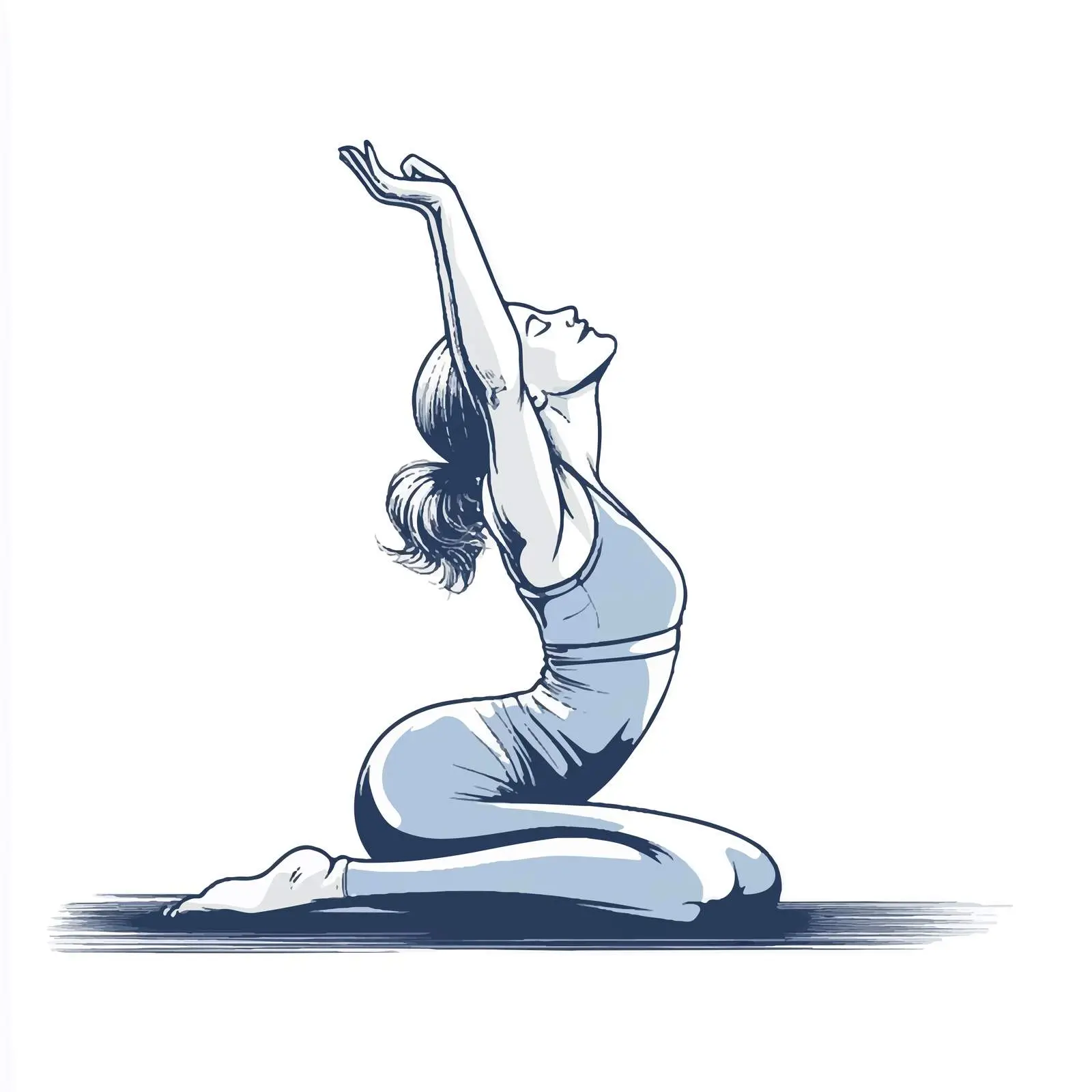 Woman Practicing Yoga in Ustrasana Pose — free download from Dotvec
