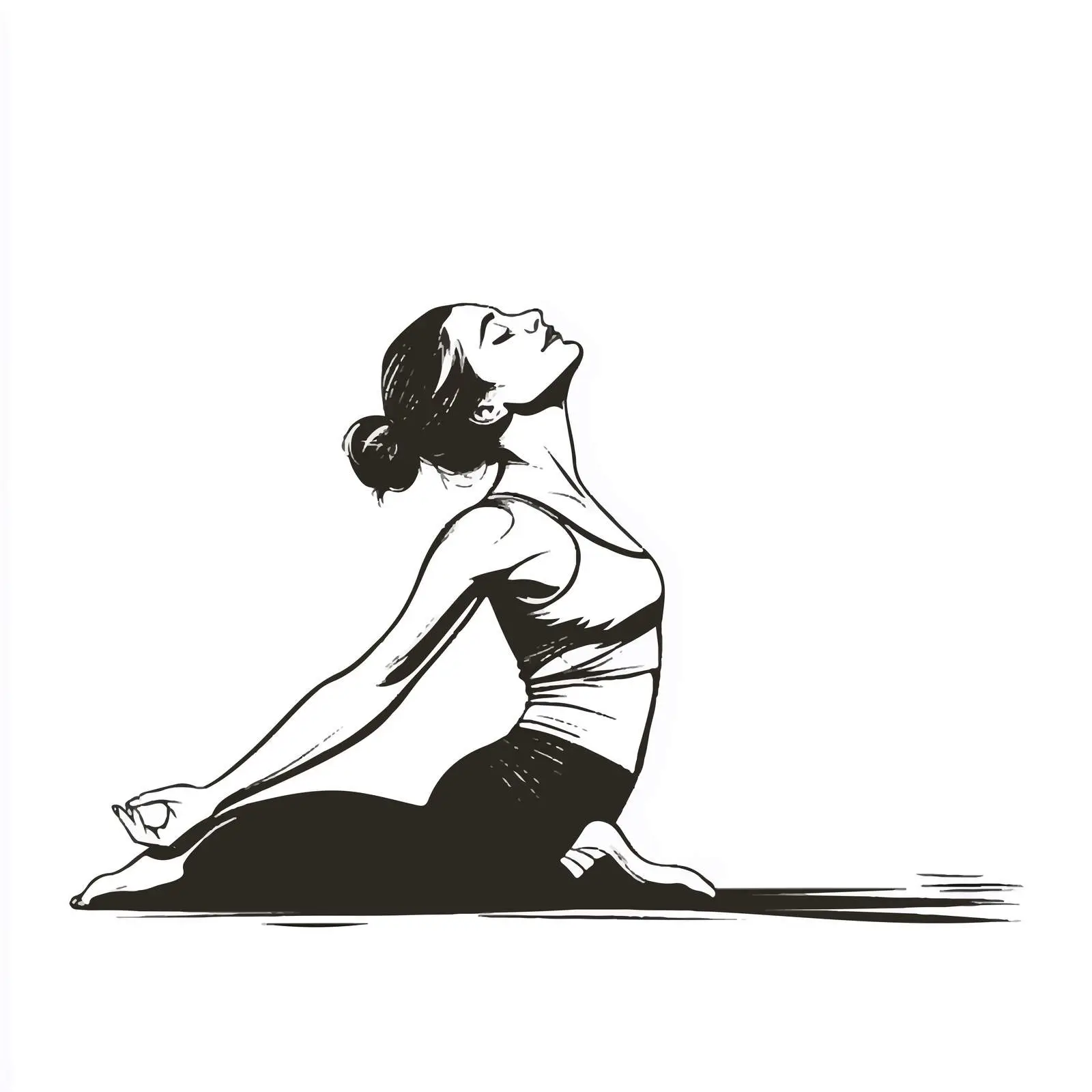 Woman Practicing Ustrasana Yoga Stretch — free download from Dotvec