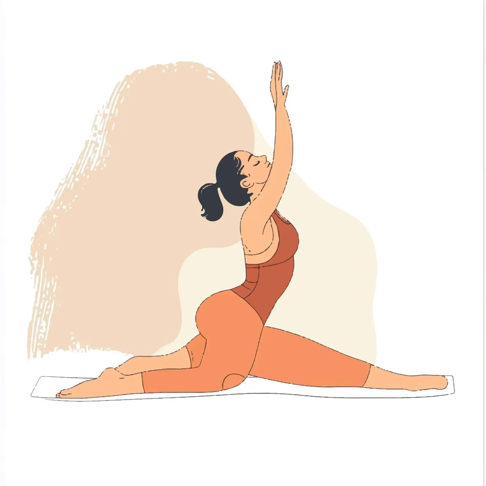 Woman Practicing Ustrasana Yoga Stretching Pose — free download from Dotvec