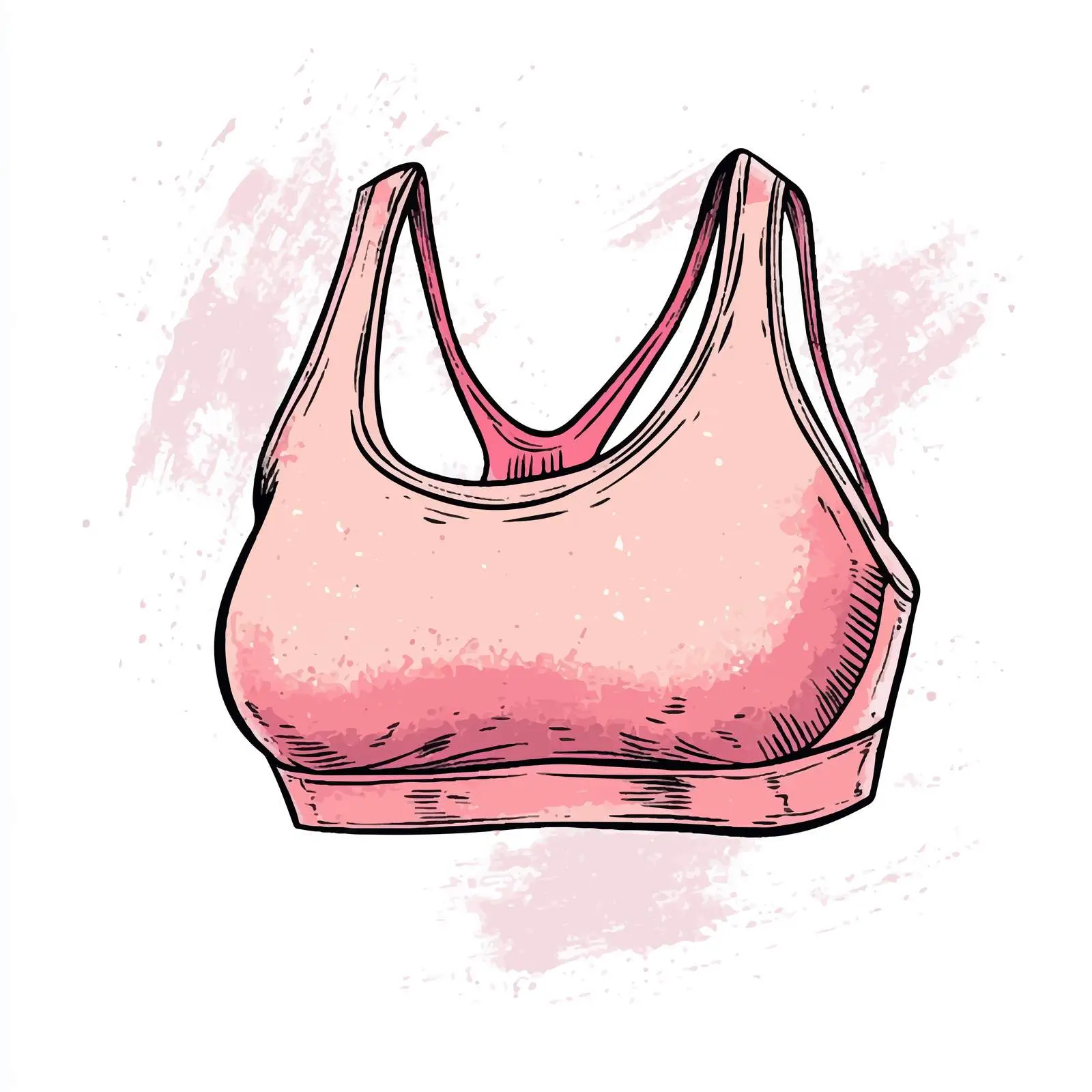 Hand-Drawn Women's Sports Bra Vector Sketch — free download from Dotvec