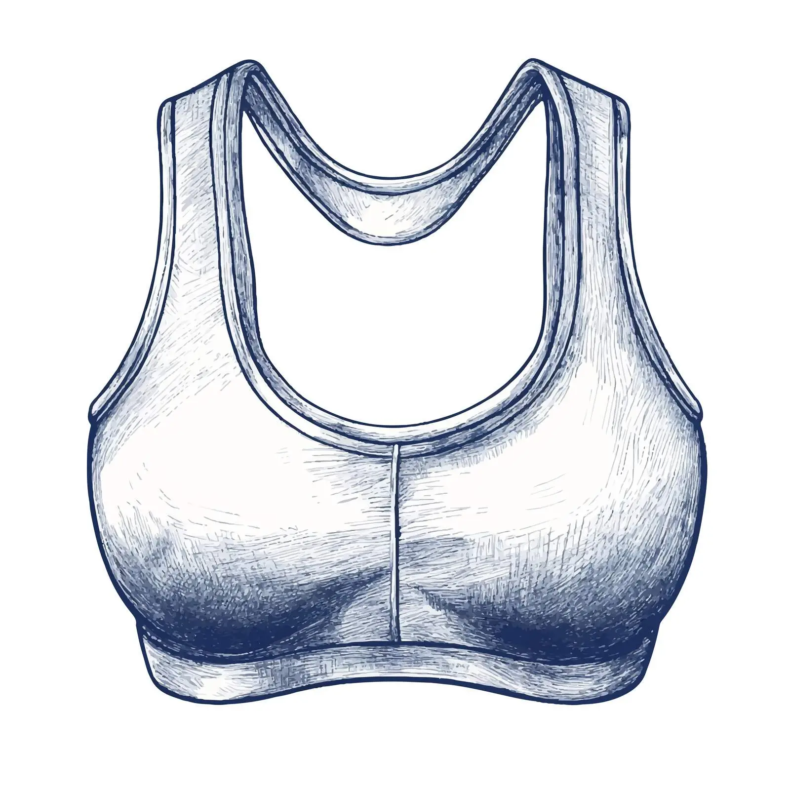 Hand-Drawn Women's Sports Bra Sketch Illustration — free download from Dotvec