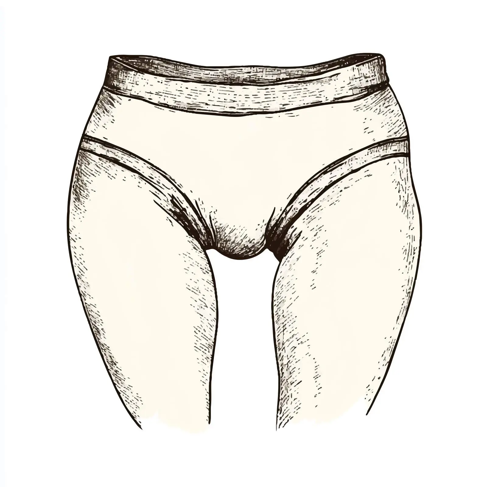 Hand-Drawn Women's Underwear Sketch on White Background — free download from Dotvec