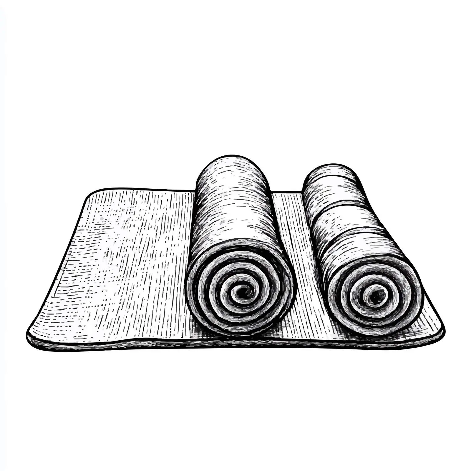 Hand-Drawn Yoga Mat Icon for Wellness — free download from Dotvec