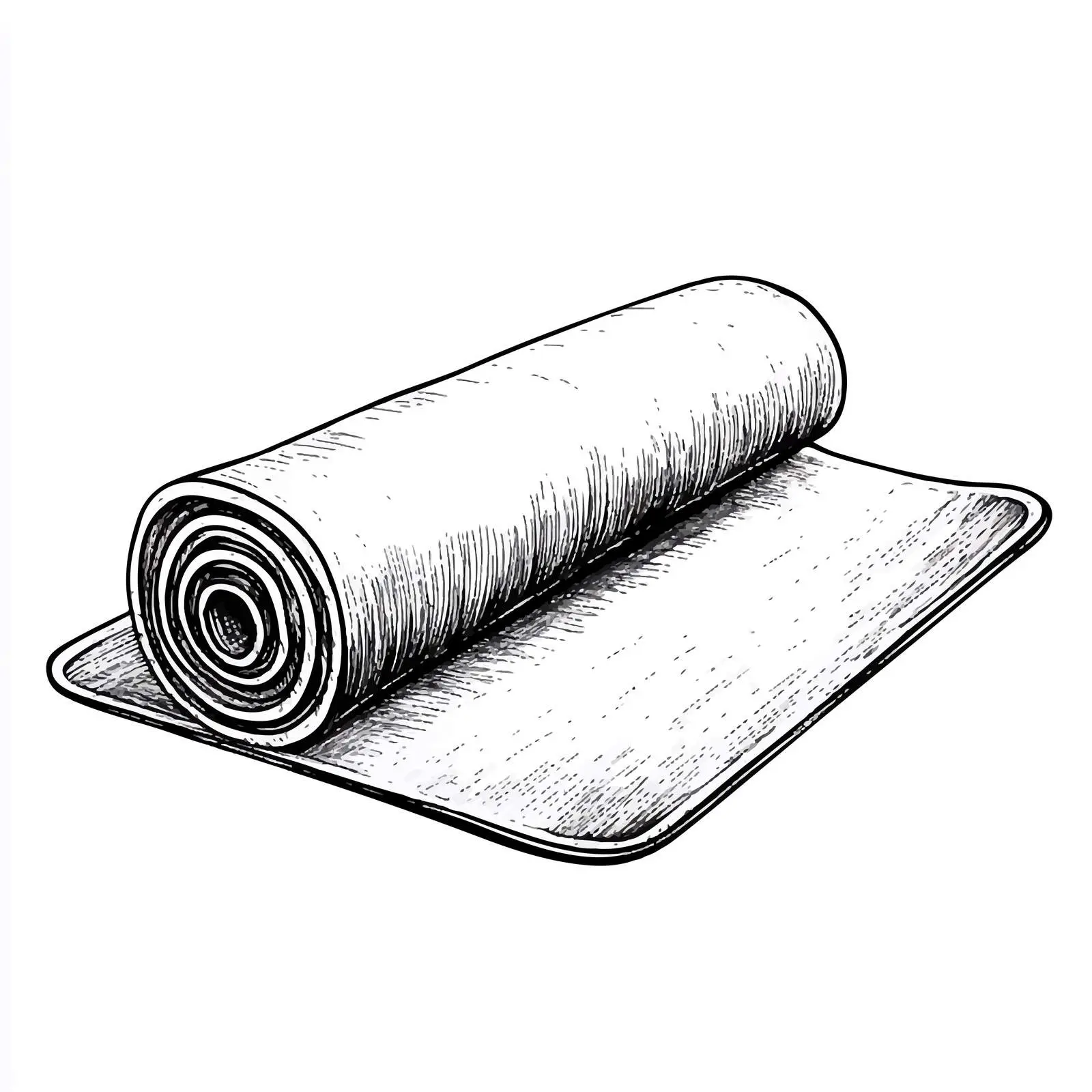 Hand Drawn Yoga Mat Vector Illustration — free download from Dotvec