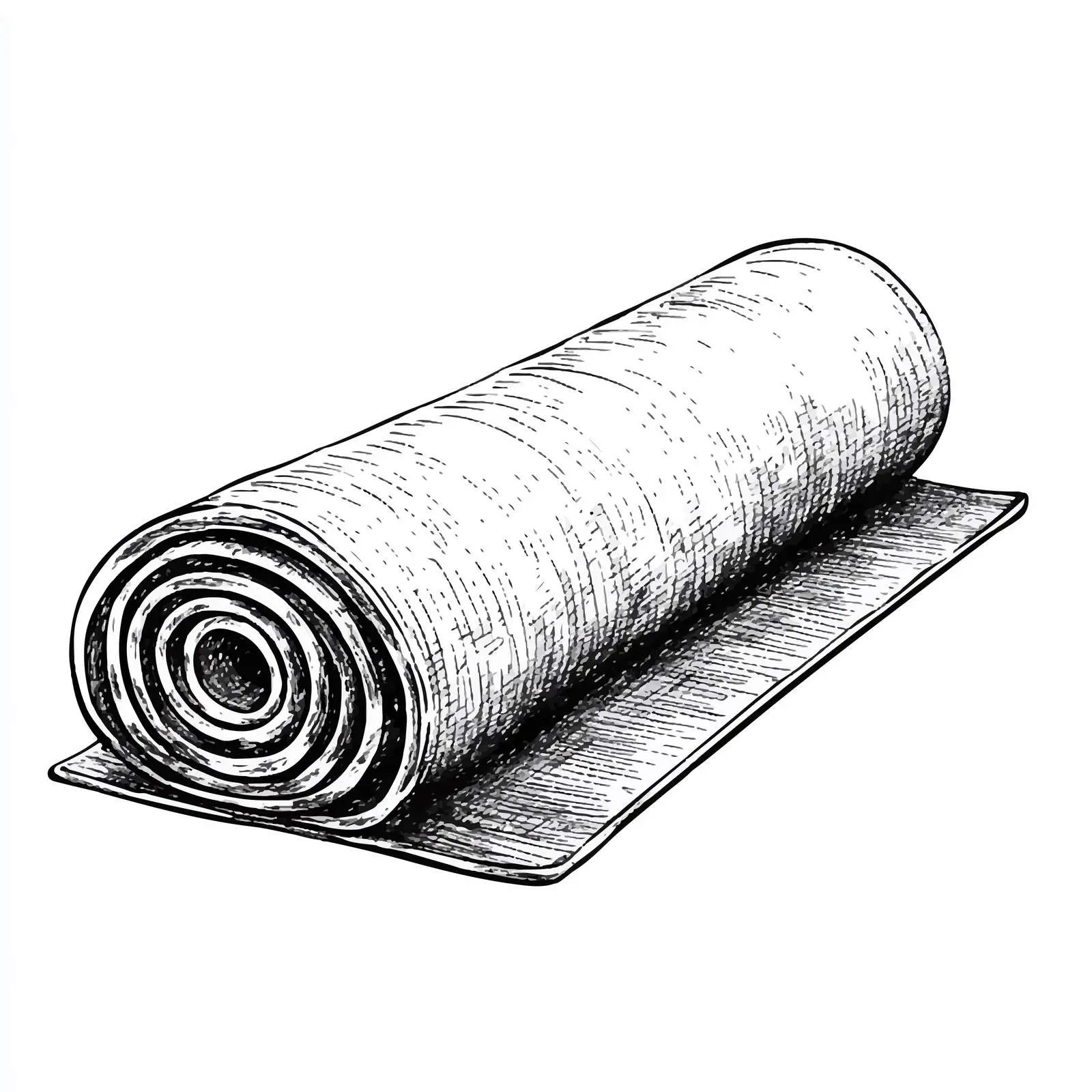 Hand Drawn Yoga Mat Sketch Design — free download from Dotvec