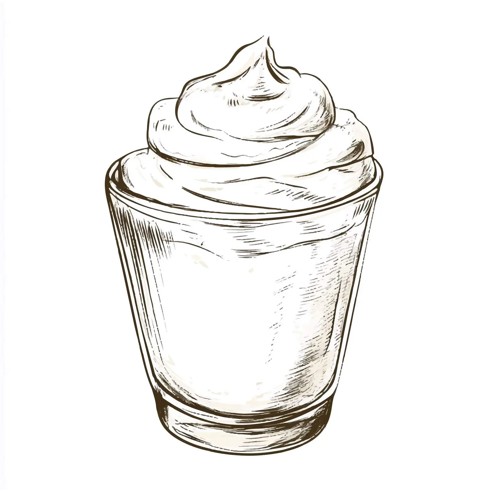 Hand Drawn Yogurt Sketch on White Background — free download from Dotvec