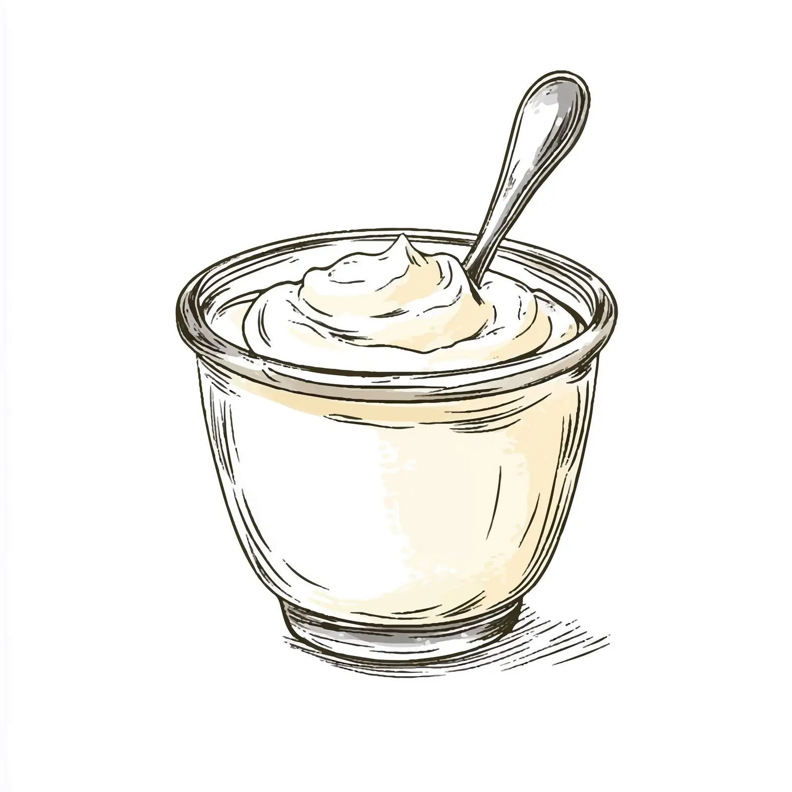 Hand-Drawn Yogurt Sketch on White Background — free download from Dotvec