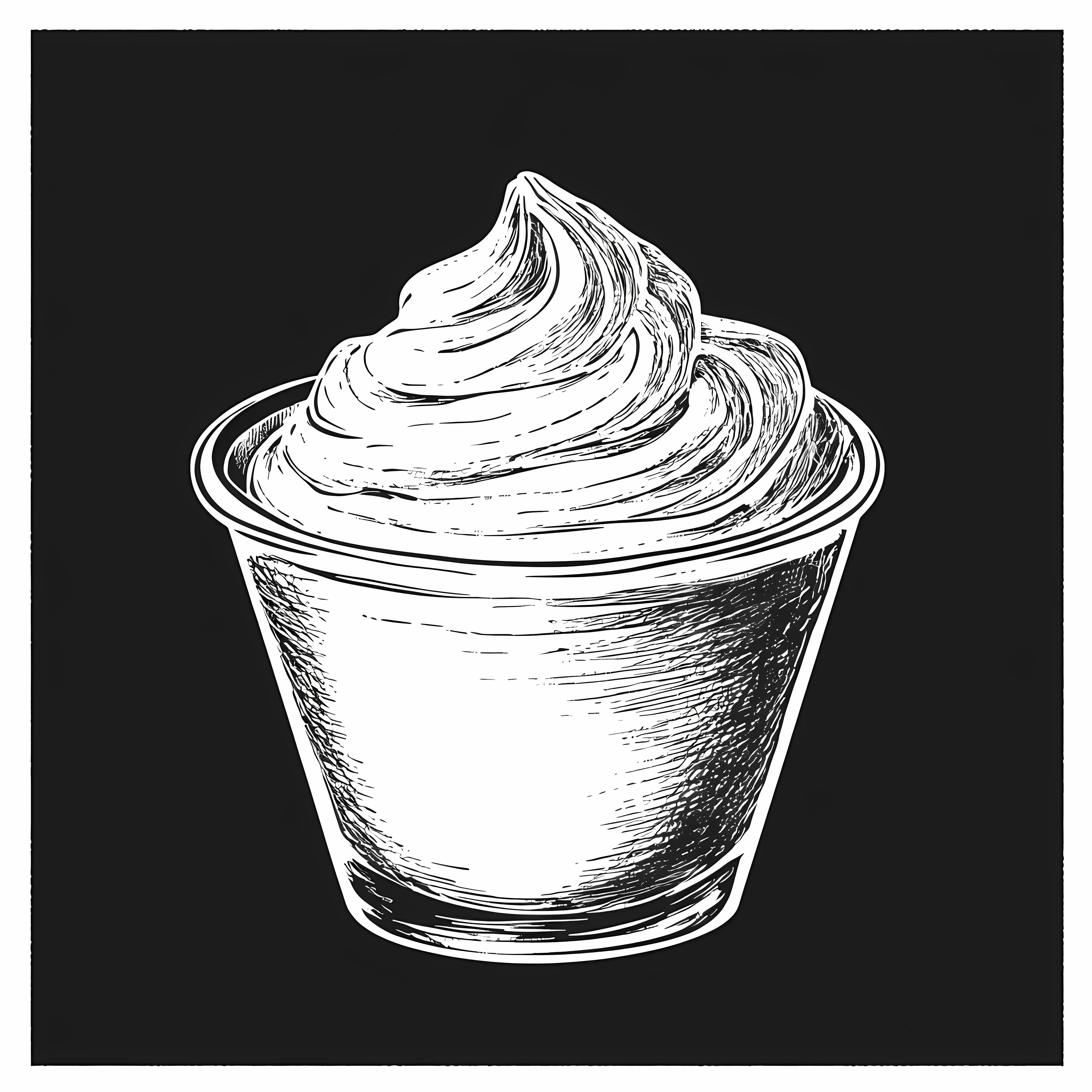 Hand Drawn Yogurt Sketch on Chalkboard — free download from Dotvec