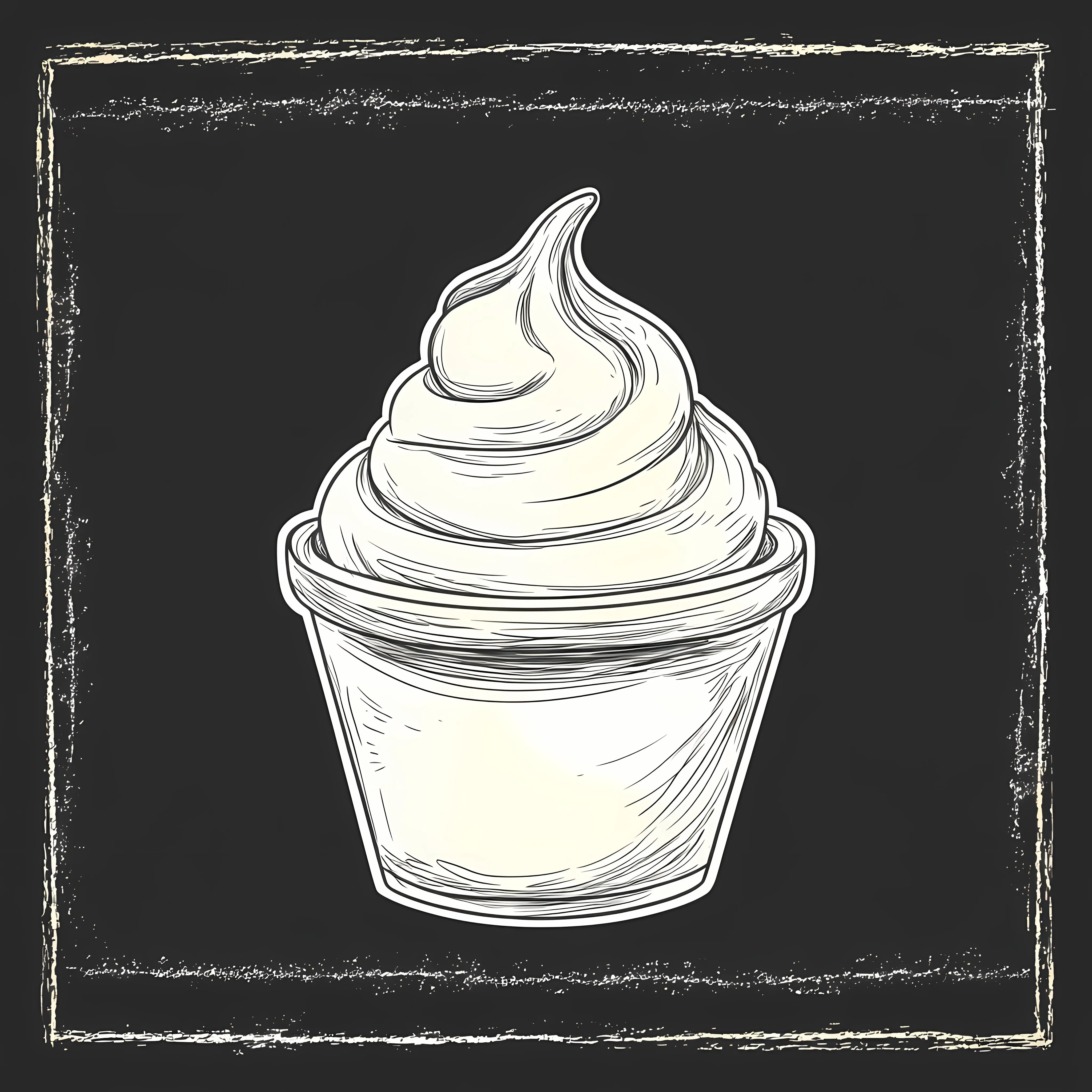Hand Drawn Yogurt Sketch on Chalkboard — free download from Dotvec